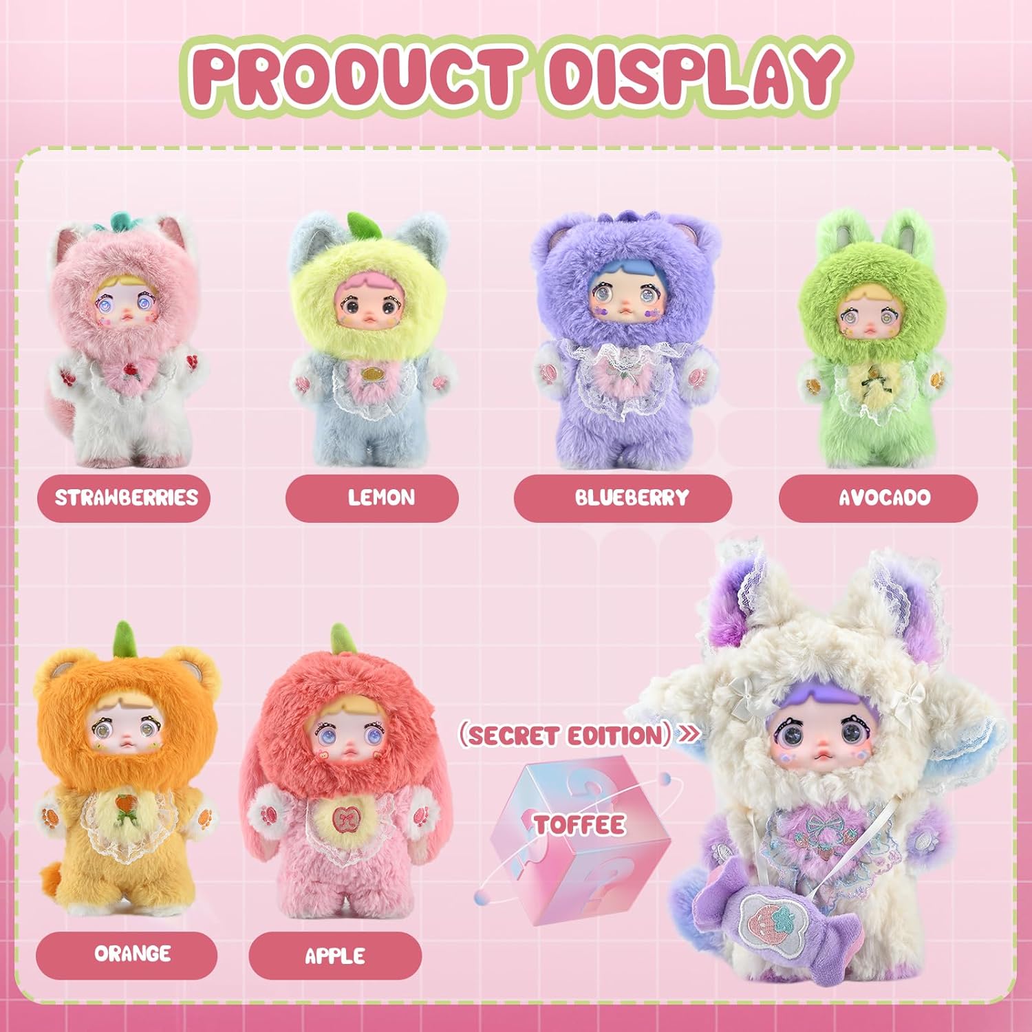 Blind Box Interesting Fruits Series Plush - 3 Expressions Adorable Mystery Plush Toys for Collectors - 7.1IN Random Surprise Doll with Unique Designs, 1PCS (Upgrade Packaging) - Image 3