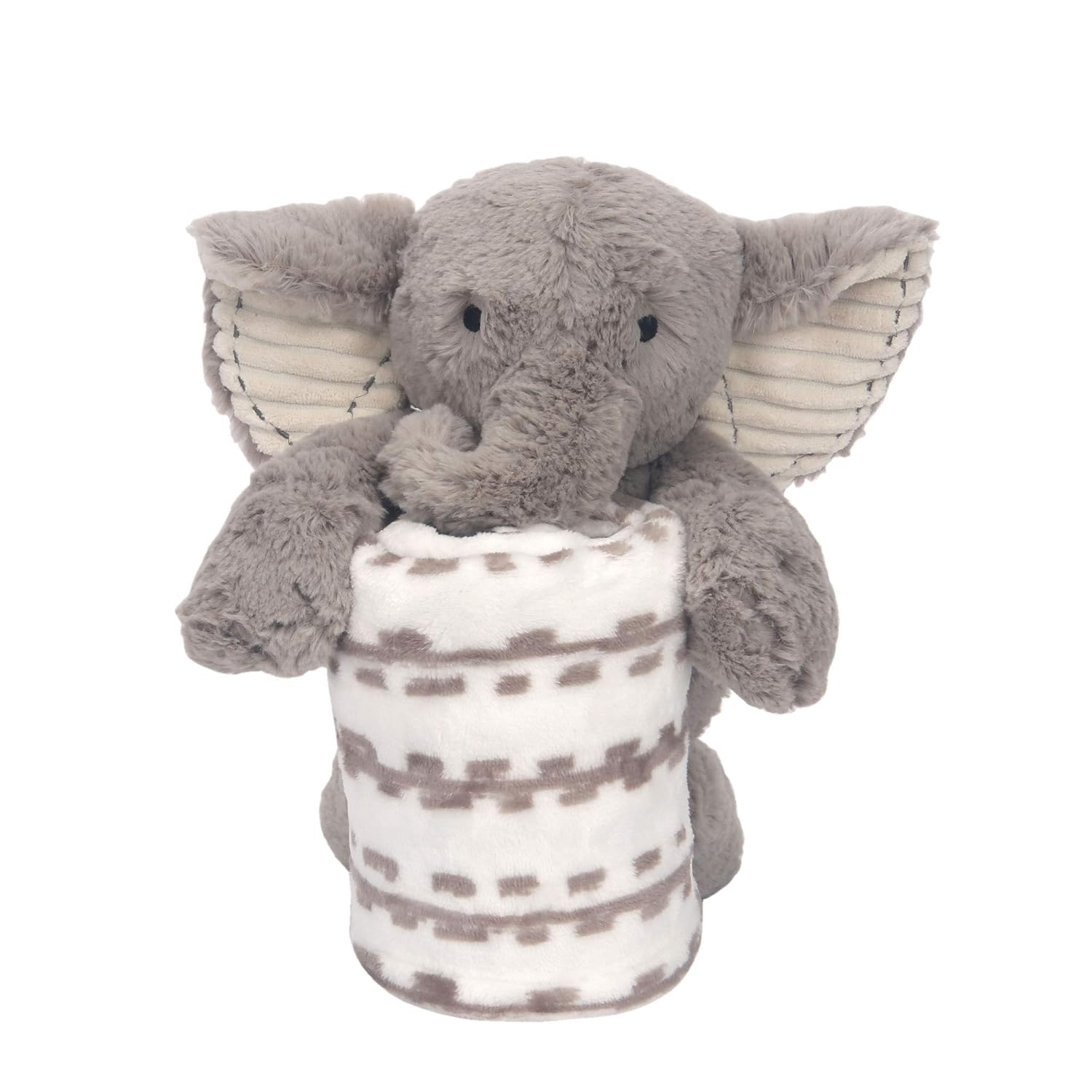 Lambs & Ivy Blanket & Plush Luxury Newborn Baby Gift Set - Gray Elephant - Image 2