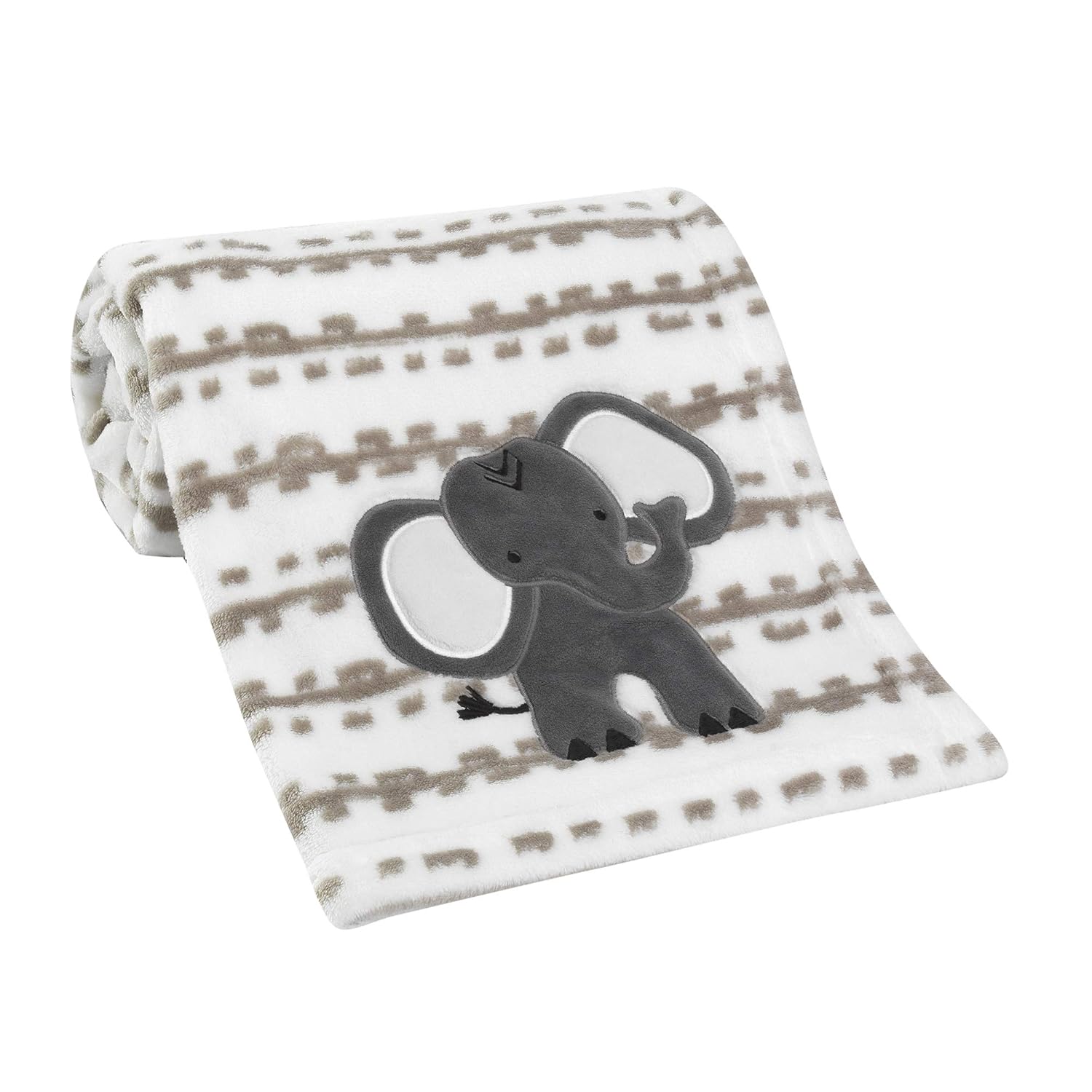 Lambs & Ivy Blanket & Plush Luxury Newborn Baby Gift Set - Gray Elephant - Image 8