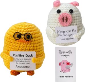 2pcs Handmade Crochet Animal Plush,...
