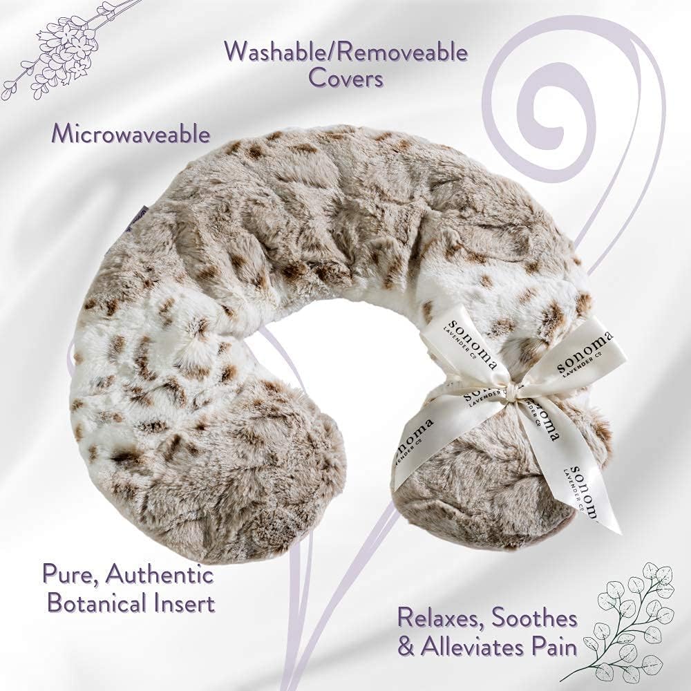 Sonoma Lavender Luxury Lavender Heatable/Chillable Neck Pillow, Microwaveable for Neck and Shoulders with Removable Washable Covers, Great for Relaxation and Pain Relief (Arctic Circle) - Image 3