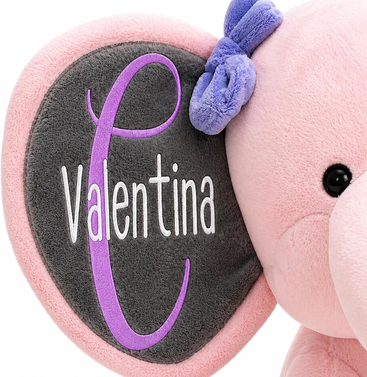 Personalized Elephant Stuffed Animal - Custom Birth Stats Announcement Stuff Elephants Animals for Babies, Baby Shower, Boy, Girl, Newborn, Customized Keepsake Plush Bear Gifts, Pink 9 Inches - Image 3