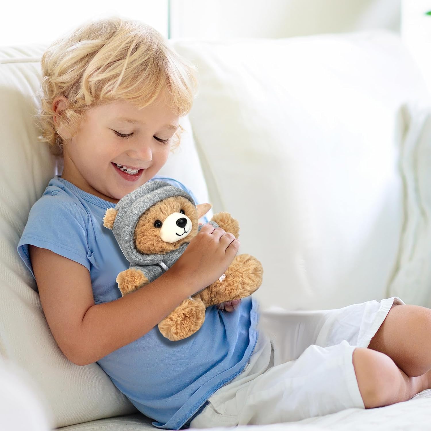 Osacoe Big Hugs Teddy Bear Stuffed Animal with Gift Box Removable Hoodie for Comfort and Love, for Kids, Women & Men in Tough Time, Get Well Soon Gifts Basket with Beautiful Gift Greeting Card - Image 3