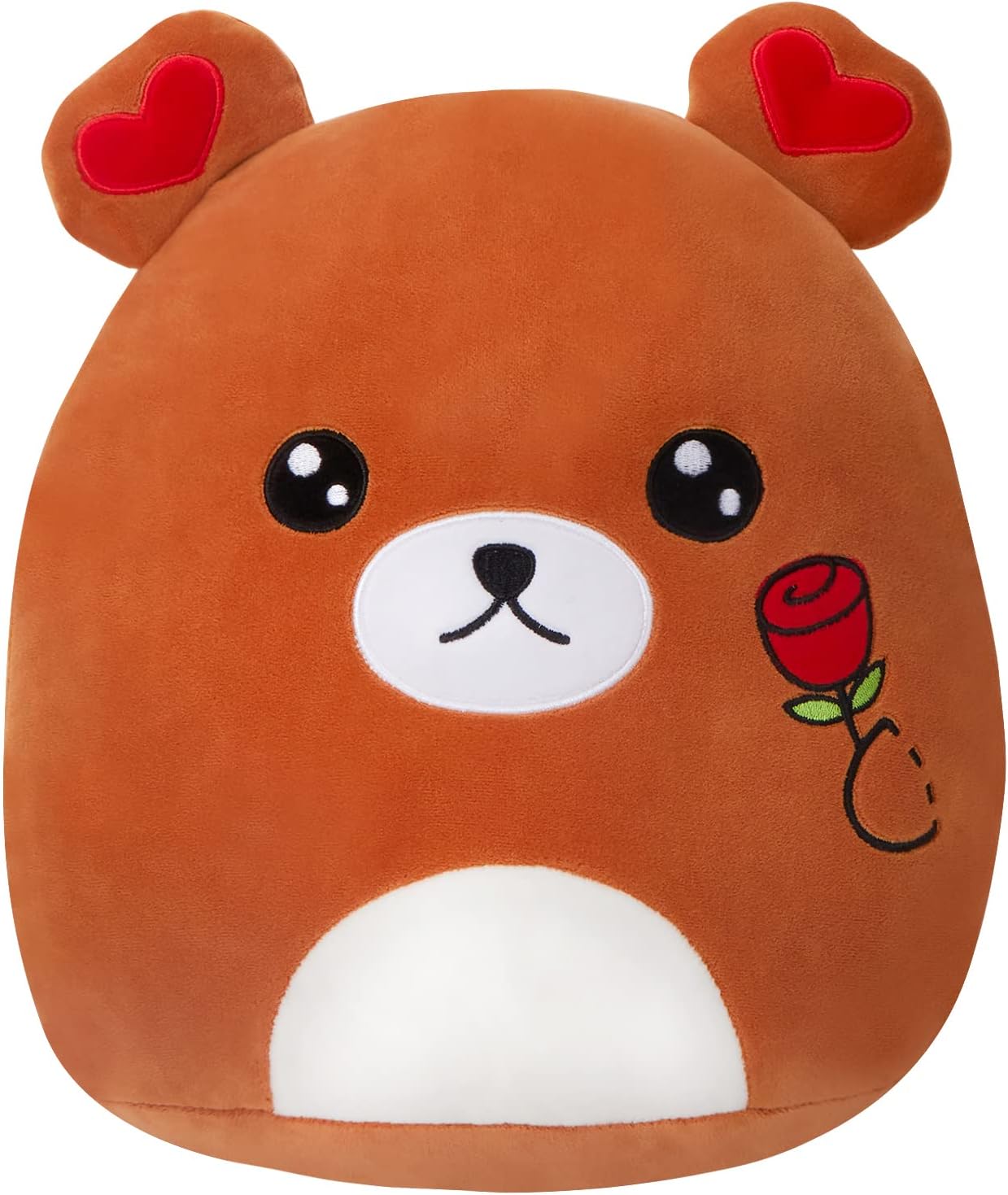 Teddy Bear Plush Valentine Stuffed Animals Cute Stuffed Toys Romantic Rose Flower Bear Plush Pillow Love Valentine's Day Gifts for Girlfriends,Boyfriend,Kids,Mother,11"