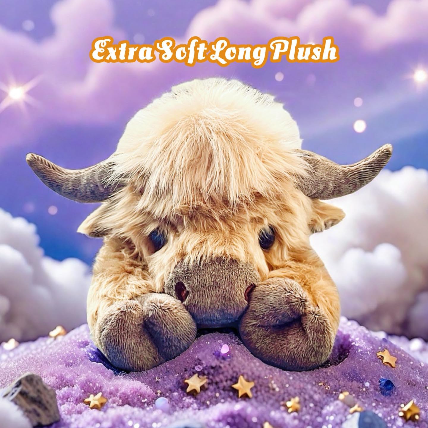 uoozii 20" | 4 Pounds Highland Cow Weighted Stuffed Animals with Unscented Microwavable Heating Pad, Cute Coolable Heatable Weighted Plush Warm Gift for Kids & Adults - Image 6