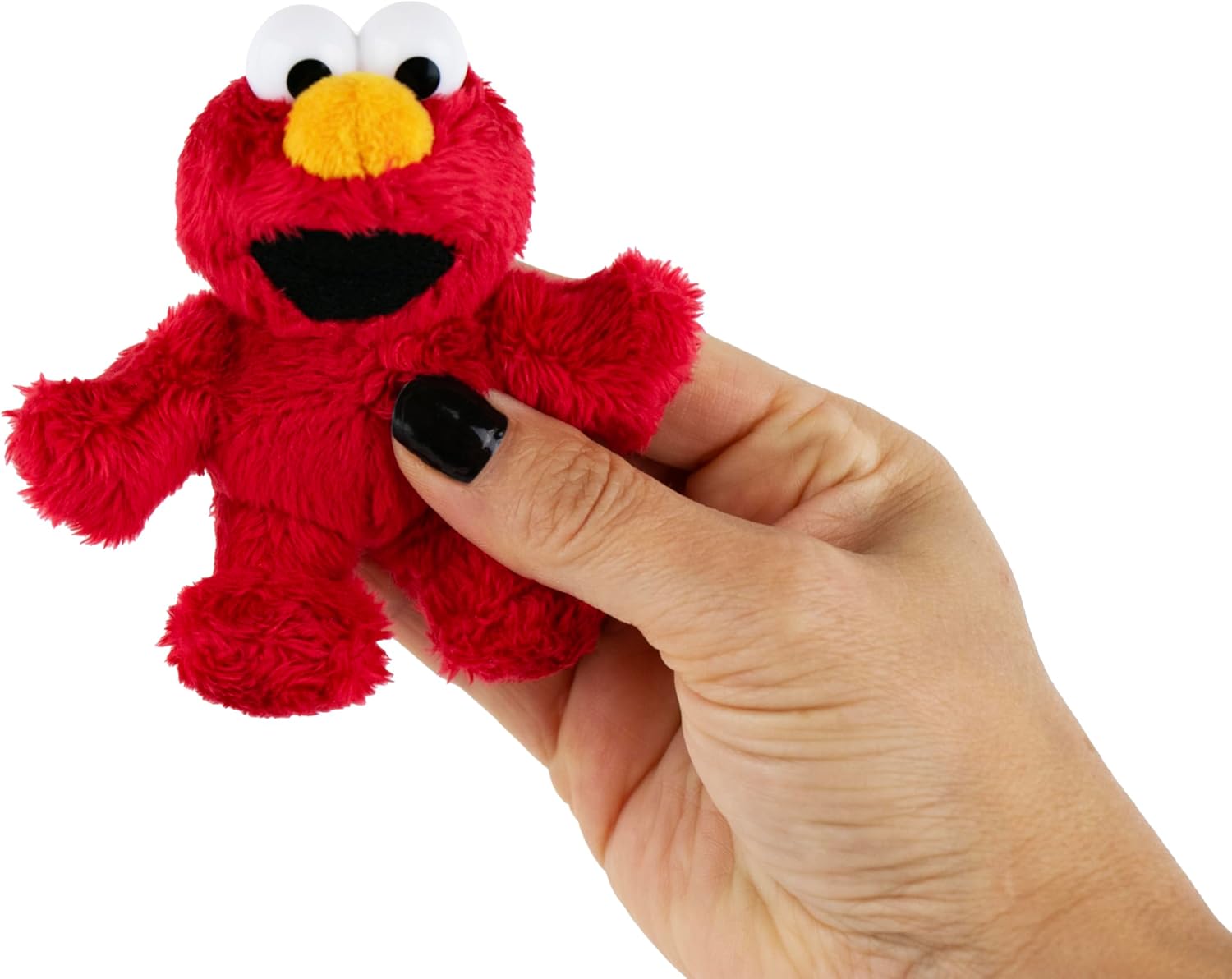 World Smallest Tickle Me Elmo Plush Toy (1 pc.) – Pocket-Size Giggling Elmo with Keychain Clip – Perfect for Travel, Gifts & Stocking Stuffers - Image 2