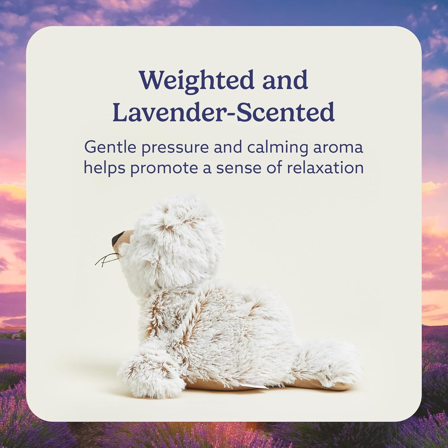 warmies Microwavable & Weighted Stuffed Animal, Seal - Heated Stuffed Animal for Cramp Relief - Weighted Plushies for Stress Relief - Seal Plushie with Lavender Aroma - 13 in, 2 lb, Pack of 1 - Image 3
