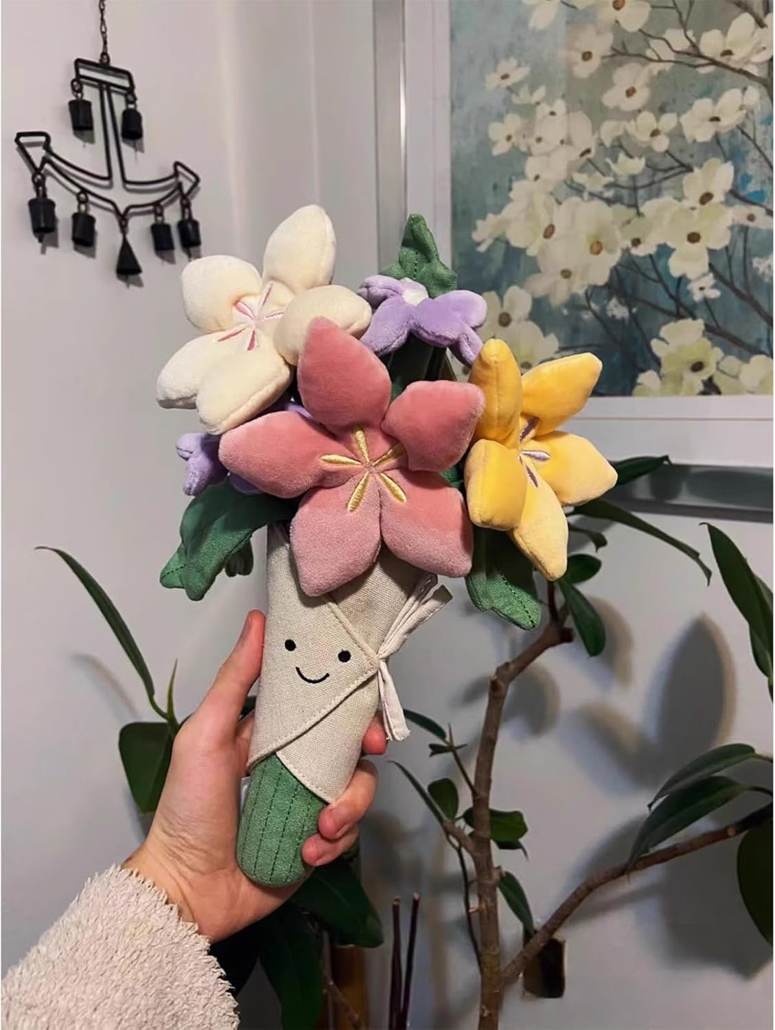 Cute Flower Plush Doll Stuffed Plant Plushie ,Decor Home Andbedroom Sweet Gifts for ,Cute Kawaii Gift for Valentines Day, Birthdays, Graduation, Wife, Girlfriend ,Mom for Boys and Girls - Image 2