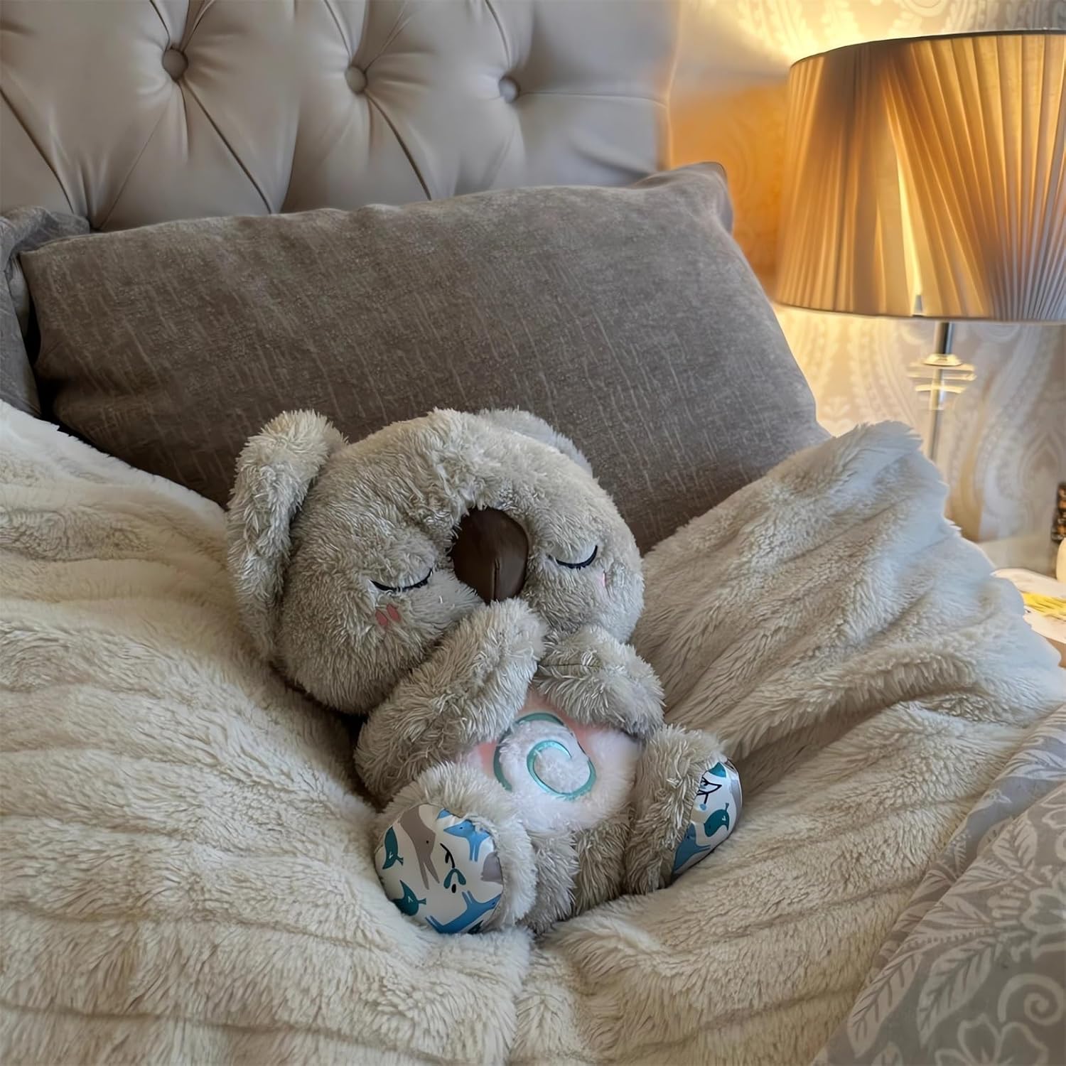 The Relief Koala Sleeping Plush Breathing, Koala Breathing Stuffed Animal Evoraco Soothing Evora Anxiety Relief Koalas Calm Sleeping Buddy Mush Plush with Heartbeat (1PC) - Image 6