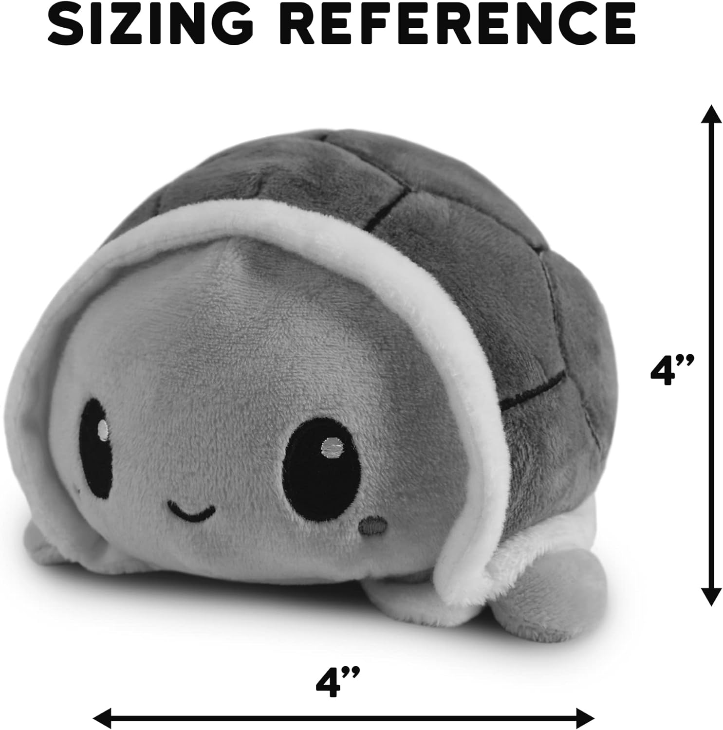 TeeTurtle - The Original Reversible Turtle Plushie - Rainy Day - Cute Sensory Fidget Stuffed Animals That Show Your Mood 3.5 inch, 100% Polyester Fiber - Image 3