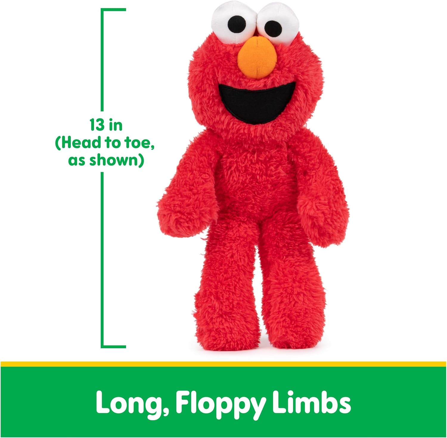GUND Sesame Street Official Elmo Take Along Buddy Plush, Premium Plush Toy for Ages 1 & Up, Red, 13” - Image 3