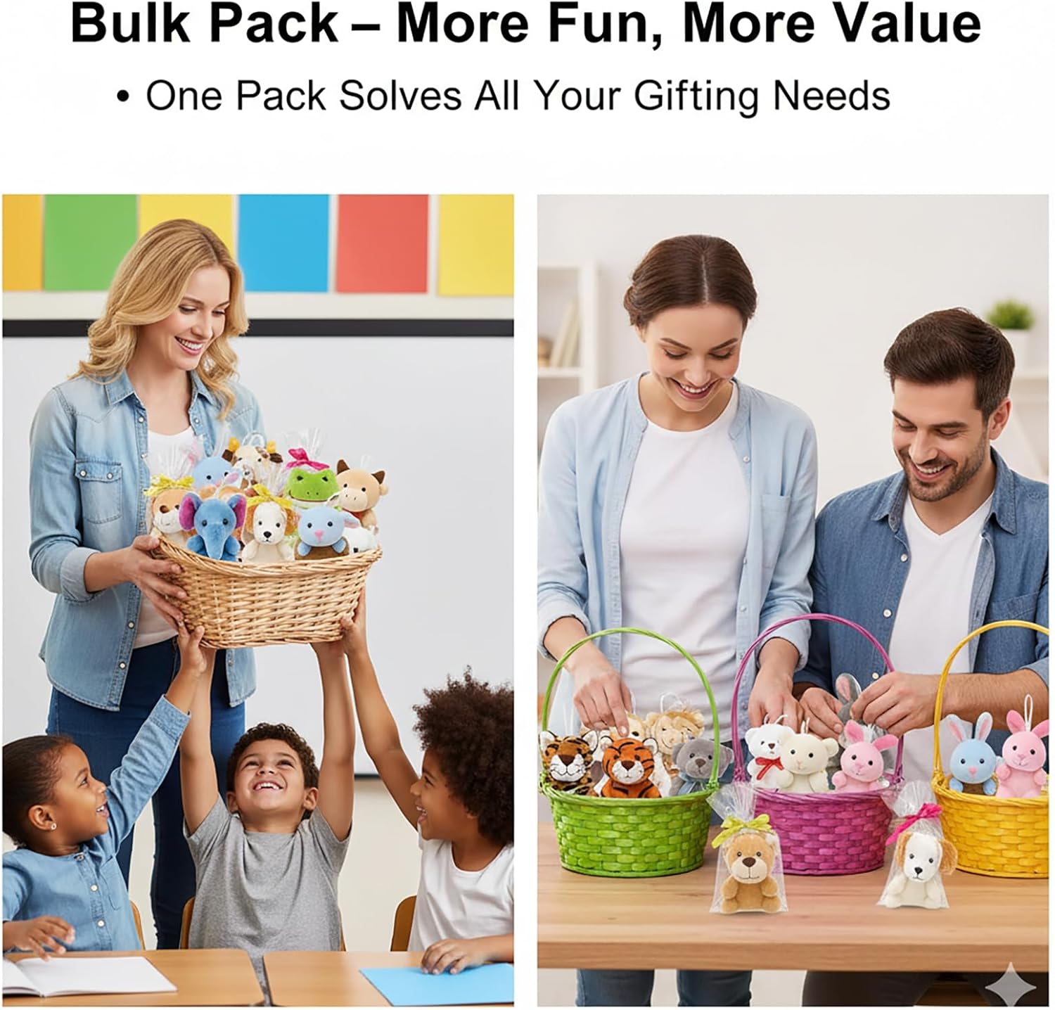 Yaliuliu Mini Stuffed Animals Bulk – 24 Pack Tiny Plushies Keychain for Kids, Small Animal Plush Toys for Classroom Rewards, Birthday Party Favors, Claw Machine, Easter, Halloween & Christmas - Image 3