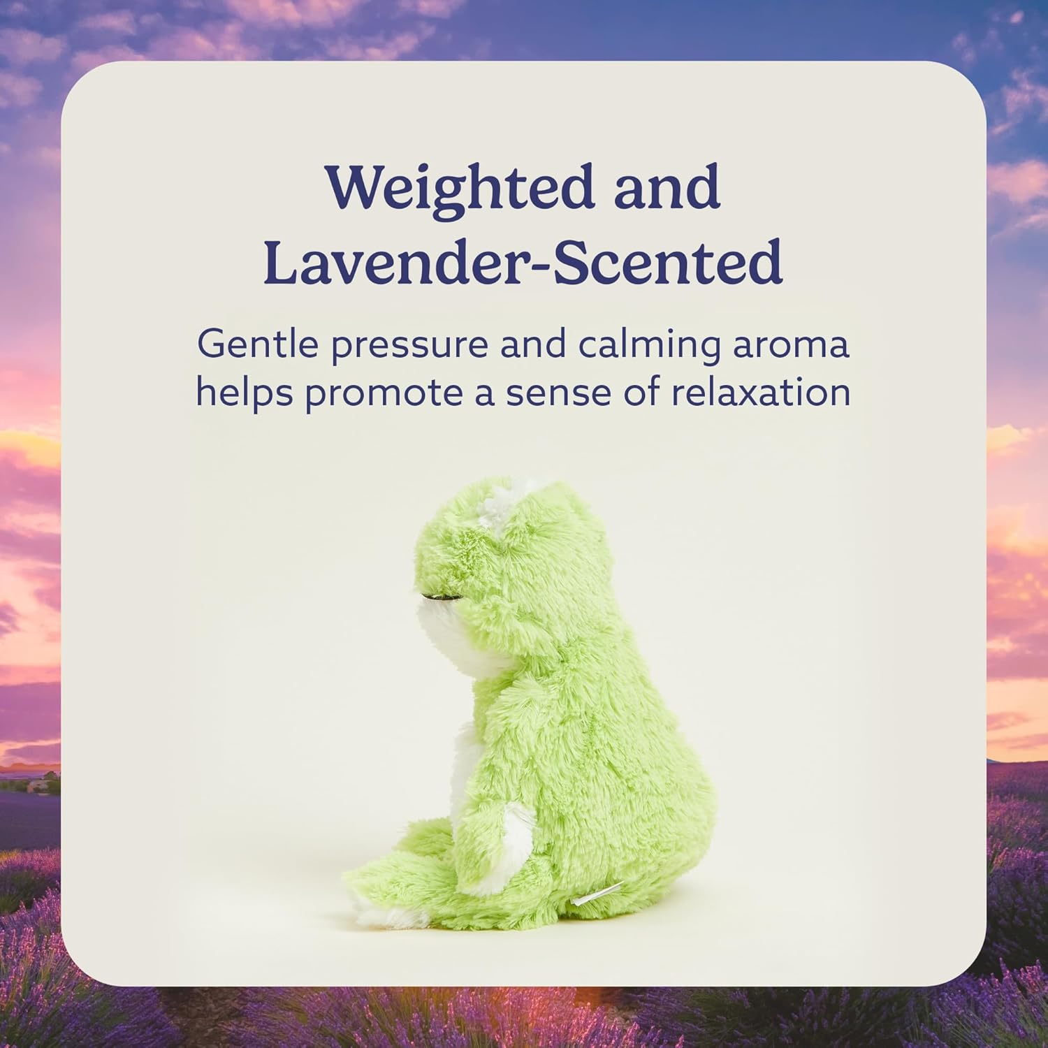warmies Microwavable & Weighted Stuffed Animal, Frog - Heatable Stuffed Animals for Soothing Warmth - Gentle Lavender-Scented Plush Comfort - for Adults & Children (Boys, Girls, Babies & Toddlers) - Image 3