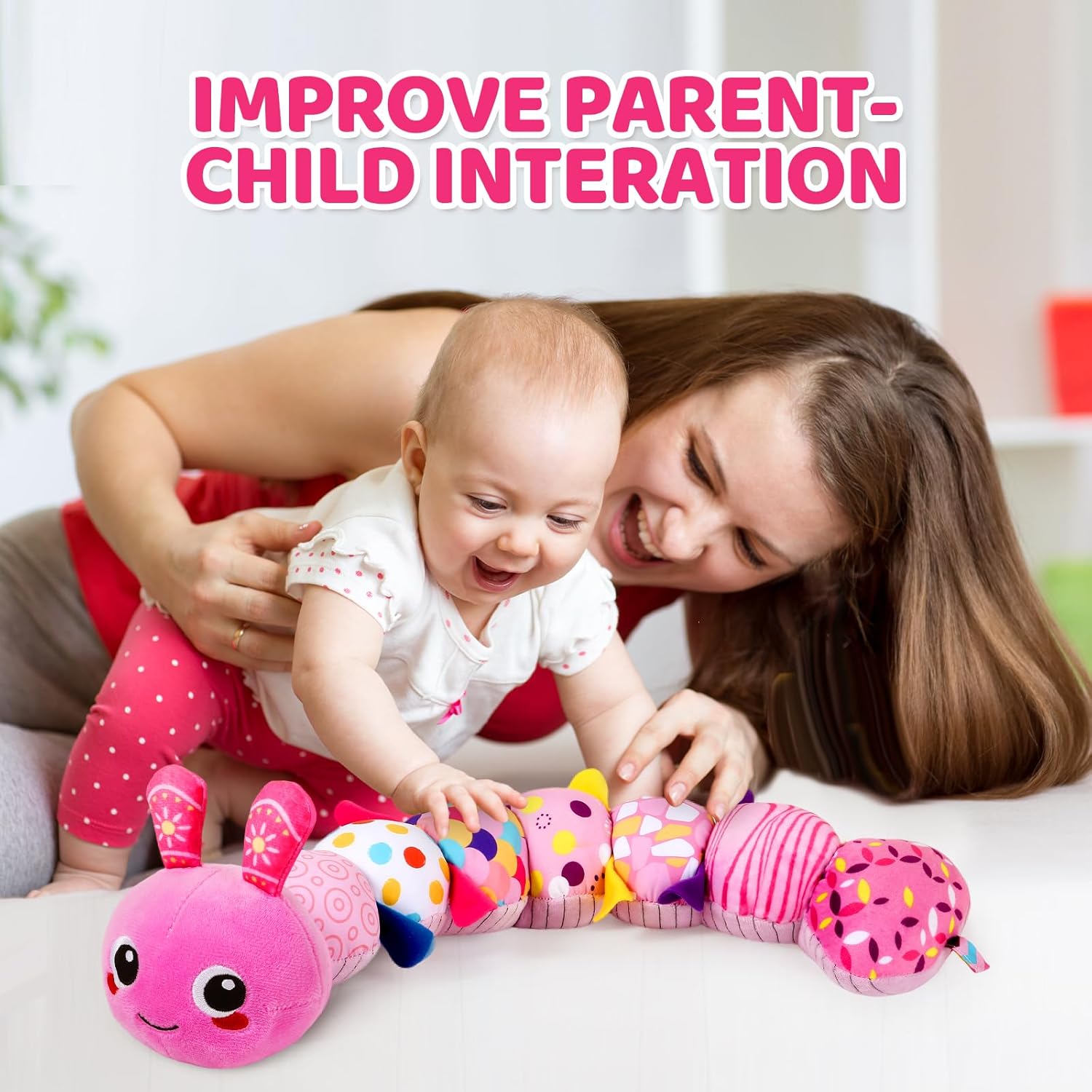 KMUYSL Baby Toys 0-6 6-12 Months, Sensory Music Animal Stuffed Toy for 0 1 2 3 4 5 6+ Months, Plush Toy with Crinkle and Rattles for Infant Newborn, Tummy Time Toys Gifts for 0-3-6-12 Month - Image 6