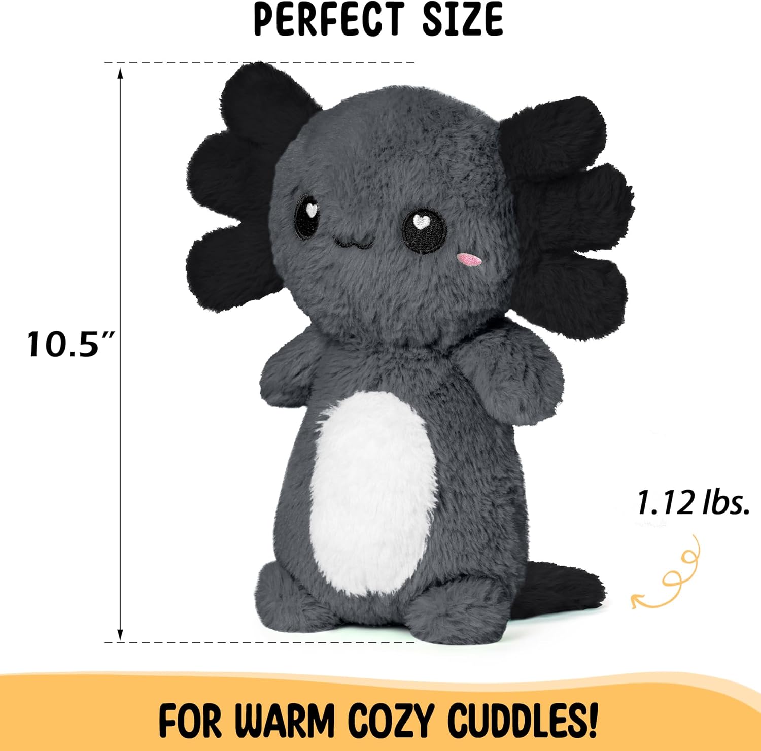 Axolotl Microwavable Unscented Heating Pad for Women and Kids- Cute Soft Cozy Pillow Plush Heatable Warm Stuffed Animals - Kawaii Hot and Cold Plushie Food Toy - Axolotl Gifts for Girls and Boys - Image 6