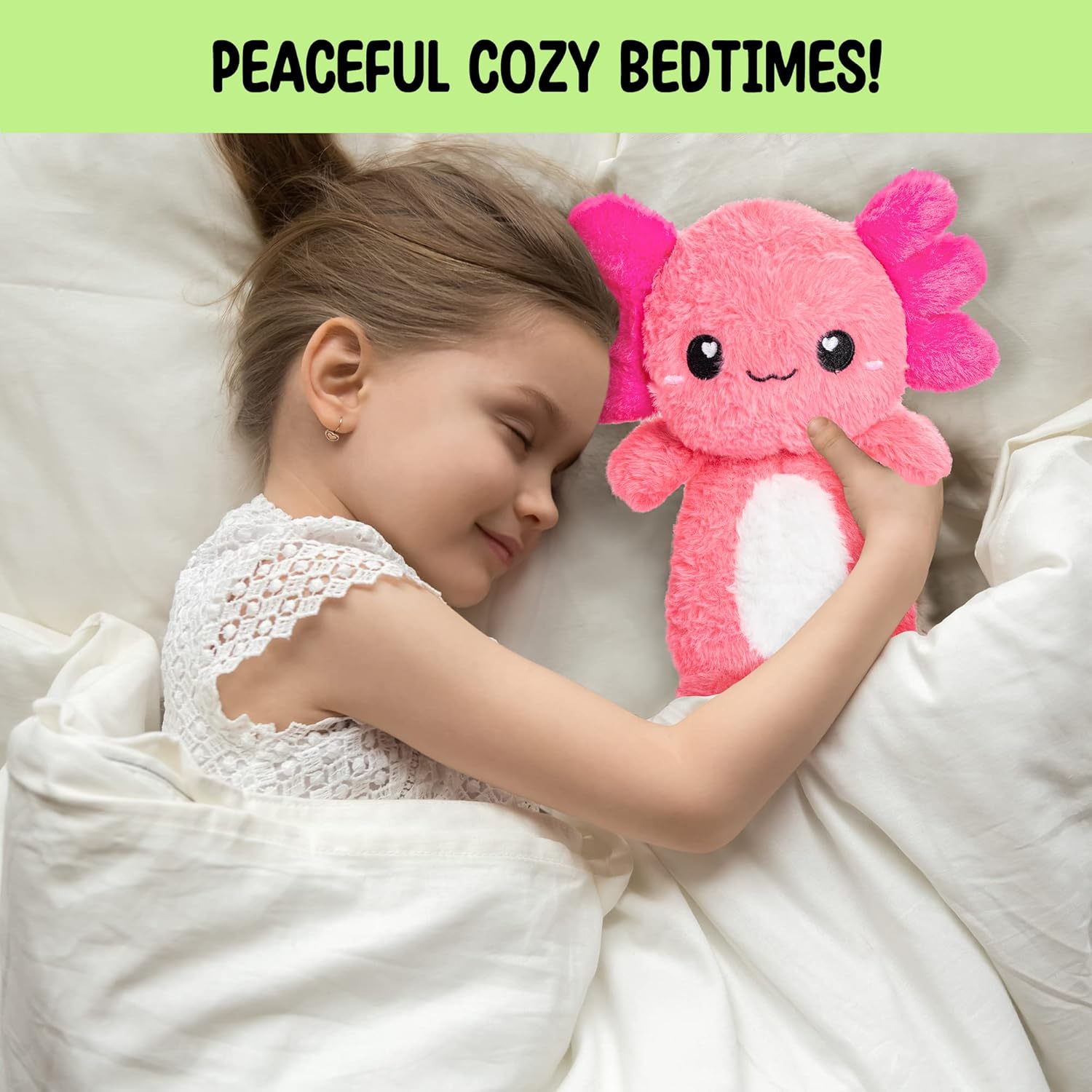 Axolotl Microwavable Unscented Heating Pad for Women and Kids- Cute Soft Cozy Pillow Plush Heatable Warm Stuffed Animals - Kawaii Hot and Cold Plushie Food Toy - Axolotl Gifts for Girls and Boys - Image 8