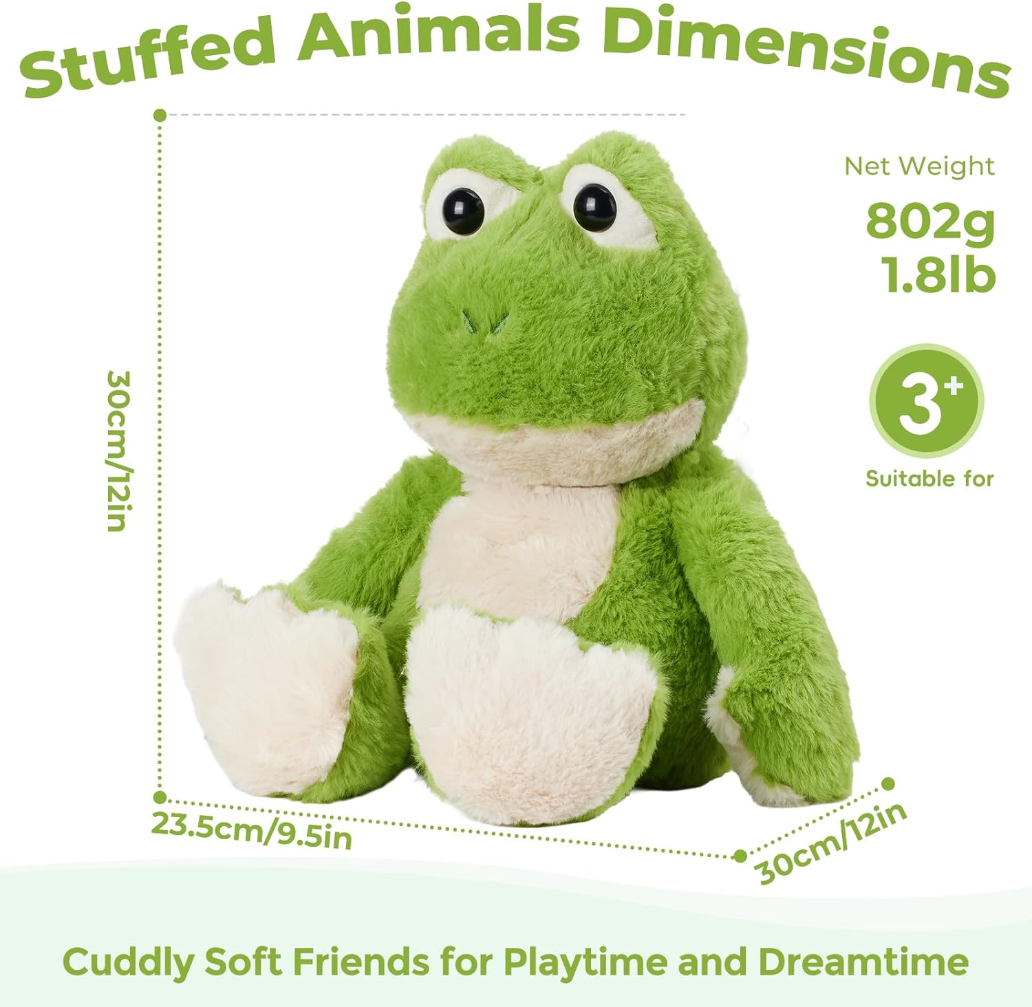Microwavable Weighted Frog Plush,Heating Pad Stuffed Animals for Period Cramps, Heatable&Coolable Frog Stuffed Animal Toy with Lavender Scented for Pain Stress, Cozy Gifts for Kids Women - Image 2