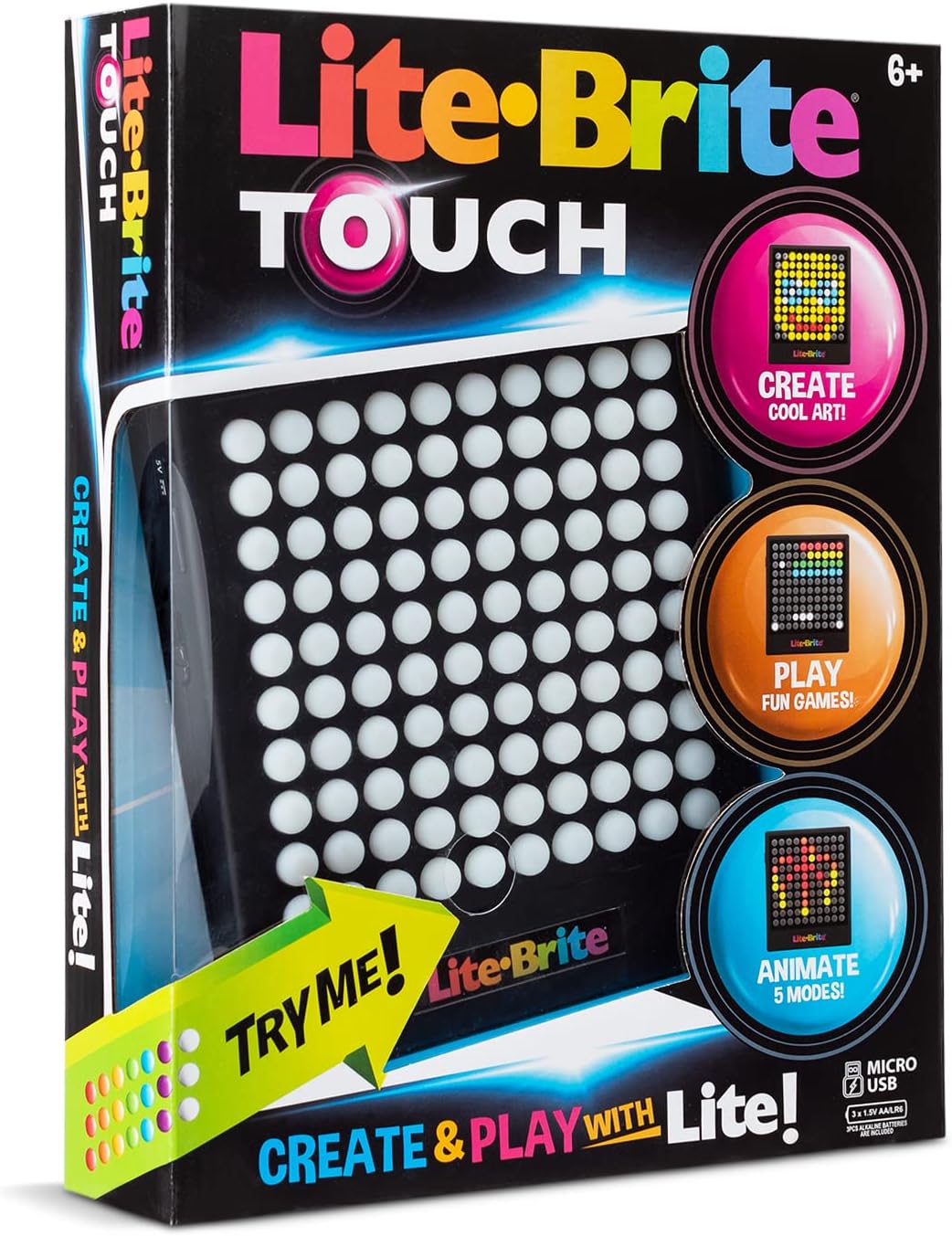 Lite-Brite Touch - Create, Play and Animate - Light Up Portable Stem Sensory Learning Toy, Creative Art Stem Toy for Girls, Boys, Unisex, Toddler, Holiday, Birthday, Gift, Ages 6+ - Image 8