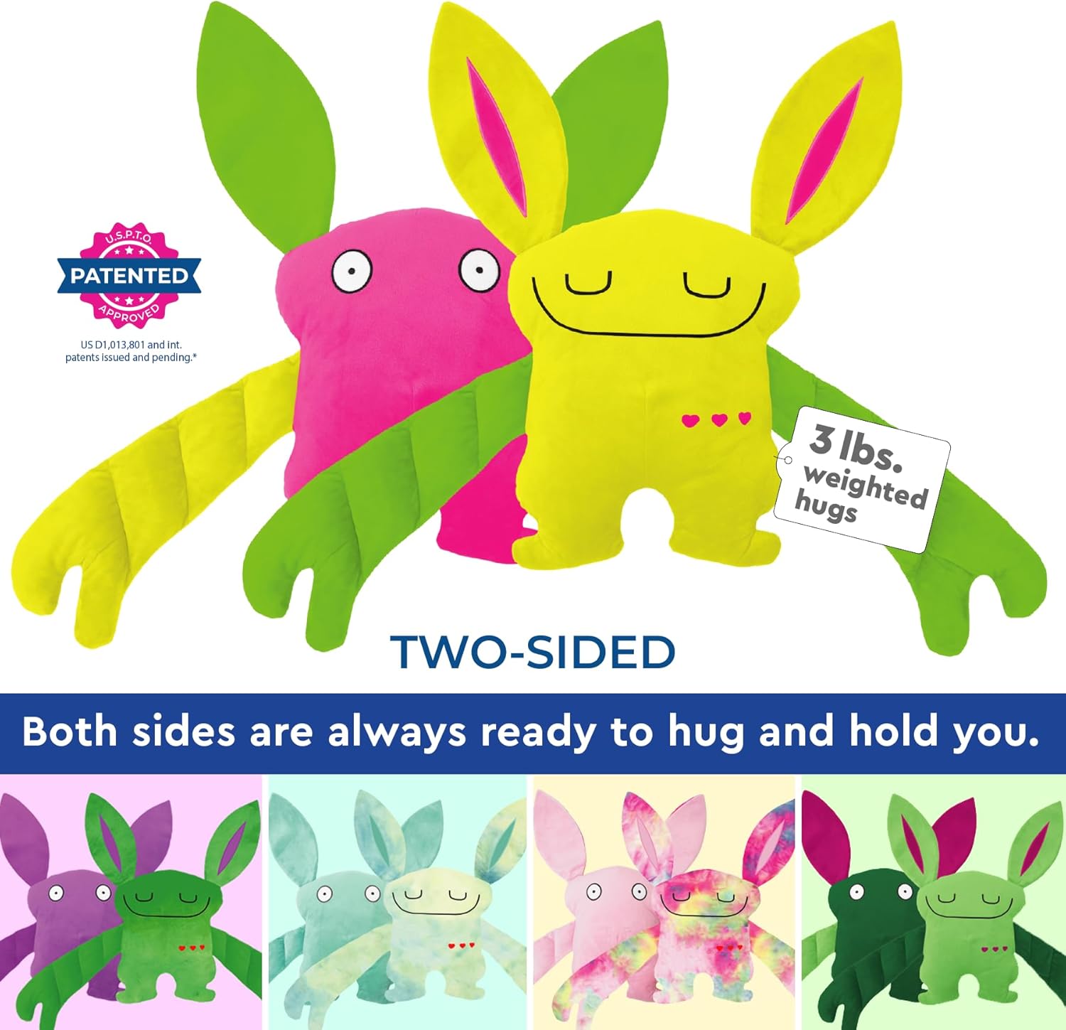 Bumpas Weighted Plush Toy - Calming Stuffed Animal, Realistic Hug, Machine Washable - Ages 3+ - Image 2