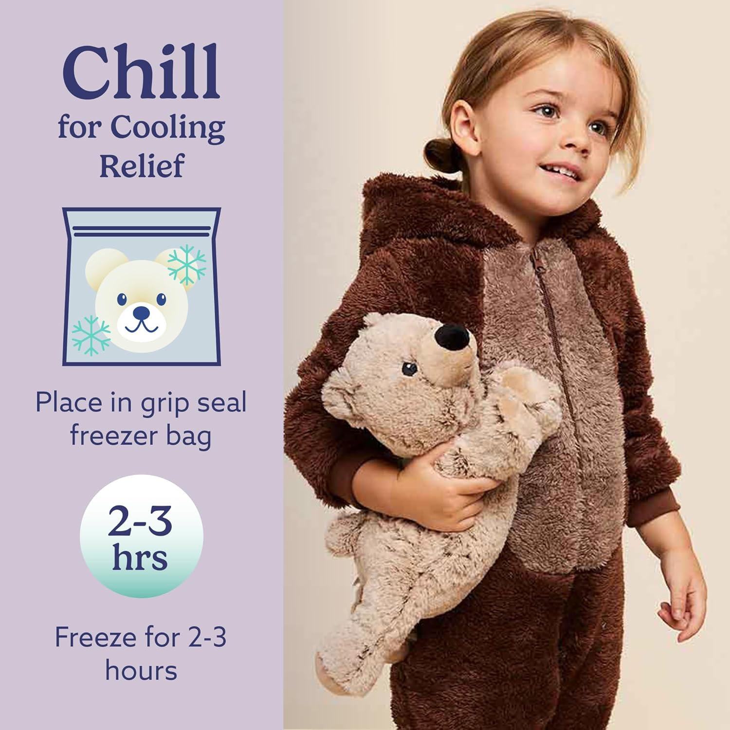 warmies Microwavable & Weighted Stuffed Animals, Brown Bear - Heated Stuffed Animal Plushie for Warmth & Comfort - Cute Soft Plush Toys for Adults & Children (Boys, Girls, Babies & Toddlers) - Image 5
