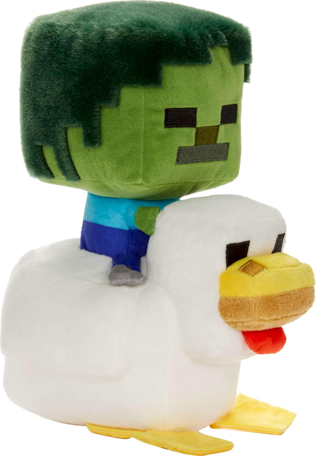 Mattel Minecraft Plush Zombie Chicken Jockey Toy, Collectible Stuffed Animal, 8-inch Soft Doll Inspired by Video Game Character - Image 5