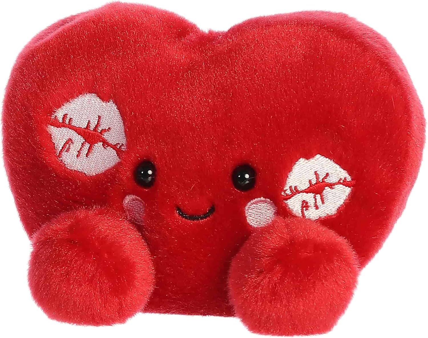 Aurora Adorable Palm Pals Kimi Kisses Heart Stuffed Animal - Fun Seasonal Plush For Kids and Adult Collectors - Perfect for Decorating Rooms and Valentine's Day - Red 5 Inches - Image 5