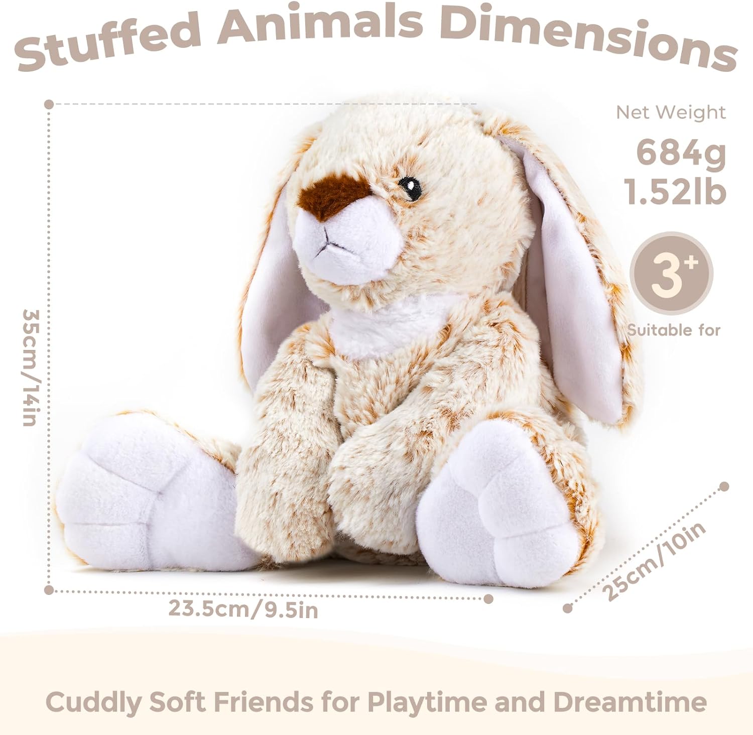 Bunny Microwavable Weighted Stuffed Animals,Heating Pad Animal for Period Cramps&Pain,Lavender Scented Heatable&Coolable Bunny Plushies Toy for Stress Relief,Gifts for Girls Kids Women - Image 2