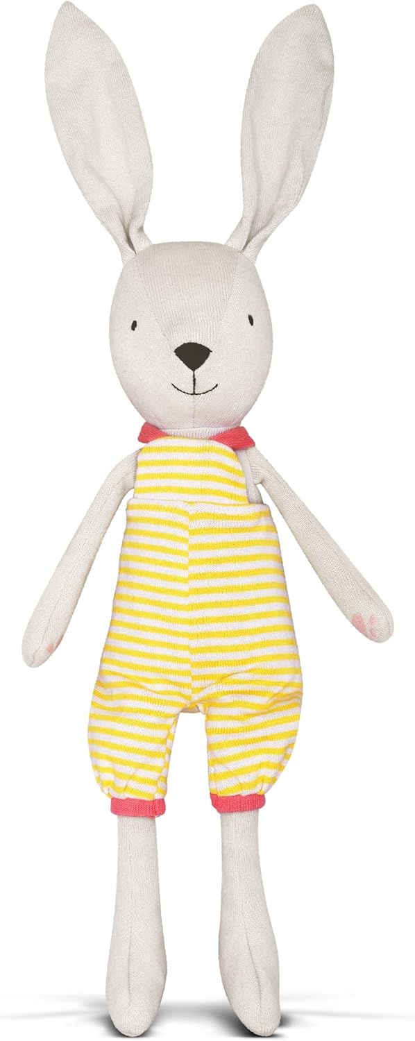 Apple Park Kids Knit Pals 16.5" Soft Toy Stuffed Animal Benny | Non-Toxic, Hypoallergenic, 100% Organic Cotton for 0m+ - Image 2