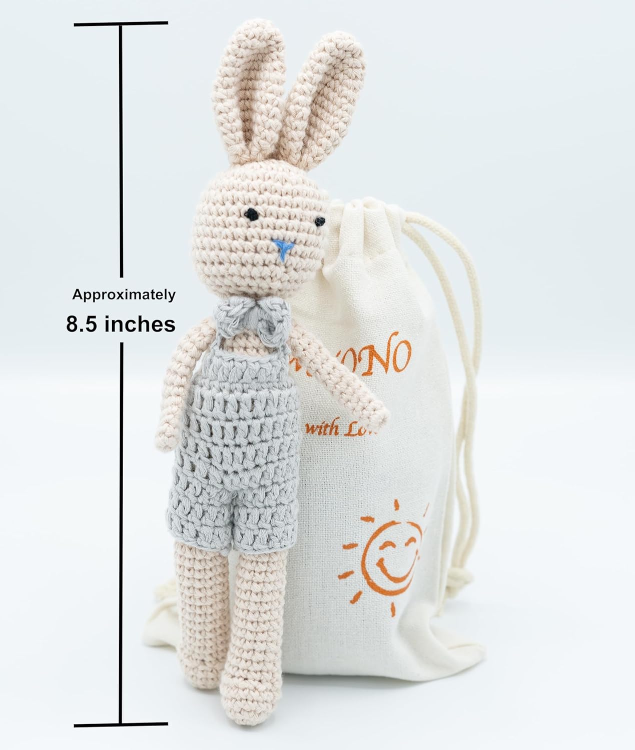 KawaiiOnO Bunny Family, Handmade Crochet Plushie Doll, Amigurumi Baby/Toddler Doll - Image 2