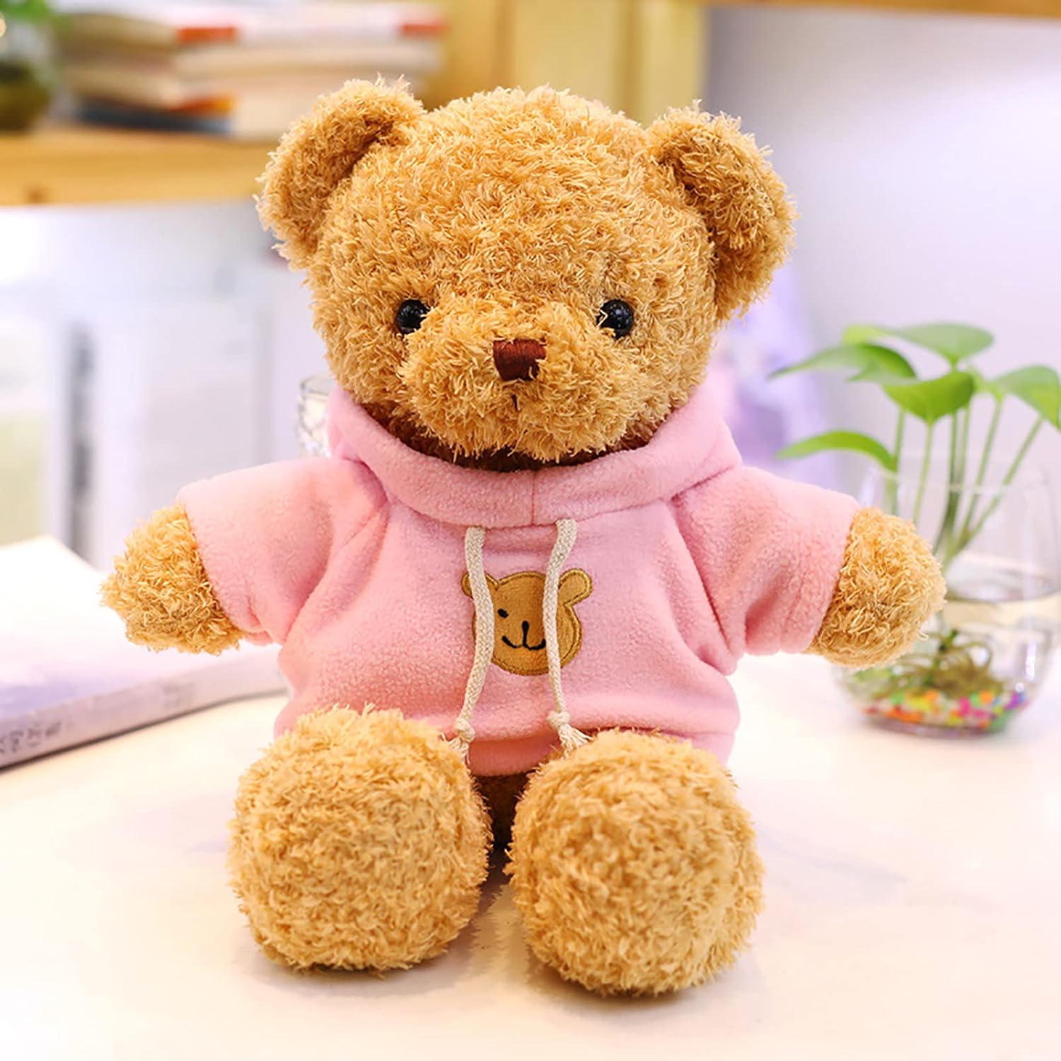 Aoriher 2 Pieces Matching Bear Stuffed Animal Plush Gifts 11.8 Inch Soft Bear with Clothes Bears Plush for Newlyweds Mom Grandma Women Baby Shower Wedding Party Favor - Image 3