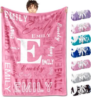 DayOfShe Personalized Blanket for K...