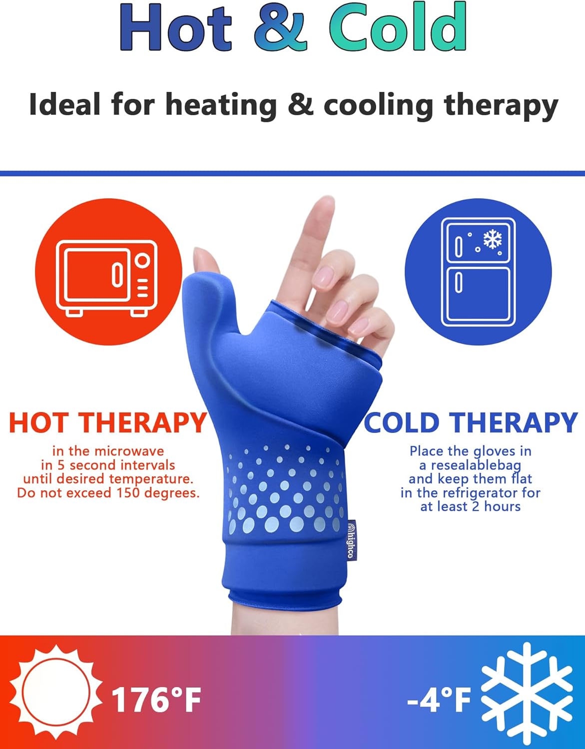 Wrist & Thumb Ice Pack Wrap -Cold & Hot Therapy Thickened Ice Gel- Hand Ice Pack & Ice Glove for Arthritis,Carpal Tunnel Relief, Tendonitis,Injuries & Recovery-Fits Men and Women - Image 8