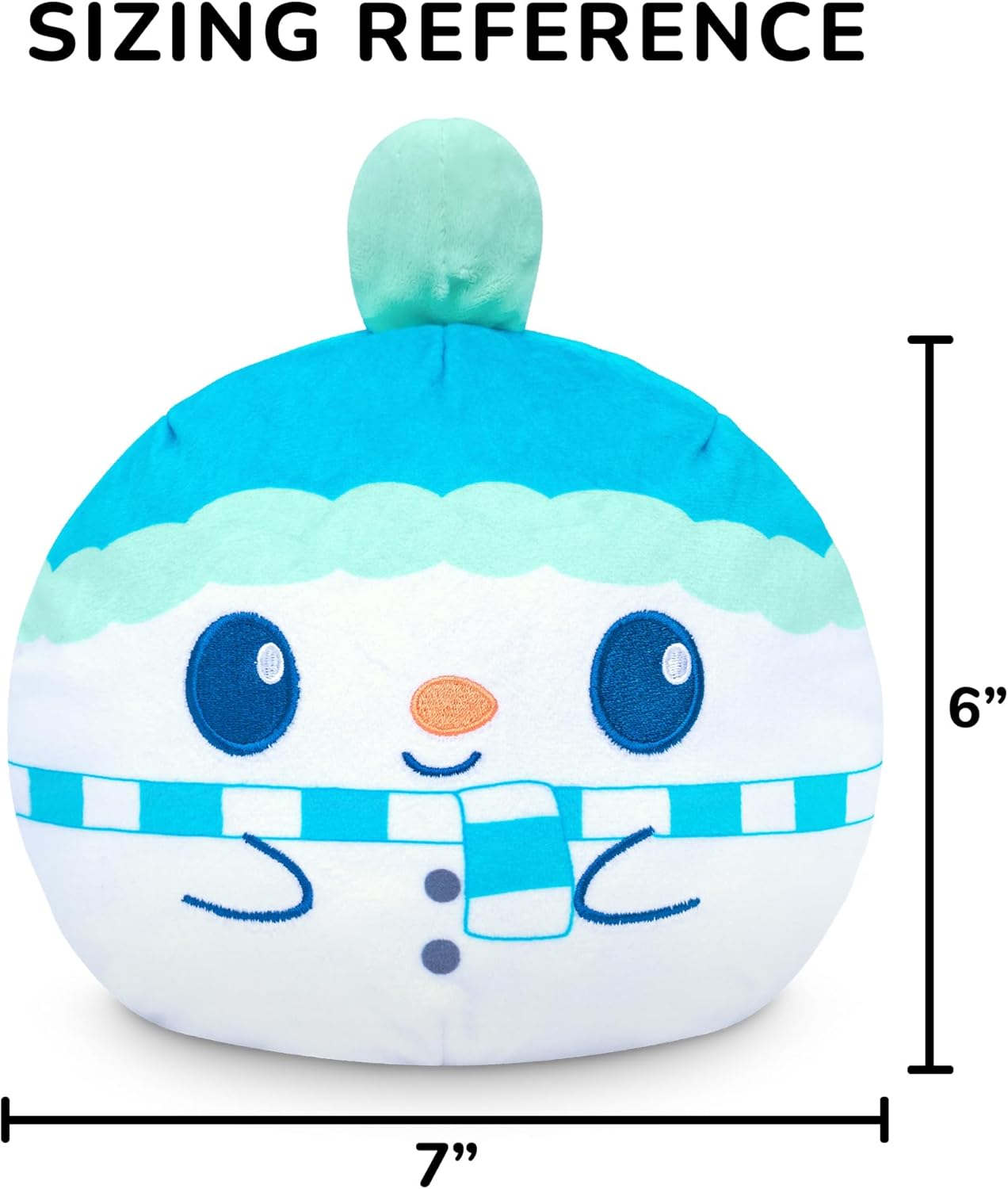 TeeTurtle 6" Reversible Holiday Snowman Plushie - Soft Cute Kawaii Stuffed Animal - Image 4
