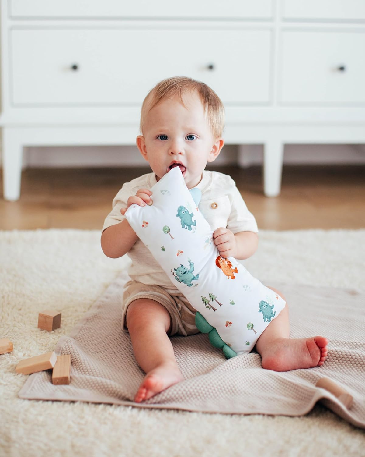 Theo's Lovey Pillow - Cloud-Soft Bamboo Lovey for Babies (0m+), Self-Soothing, Huggable Comfort Toy Pillow, Washable and Travel-Ready - Into The Mountain (Small) - Image 2