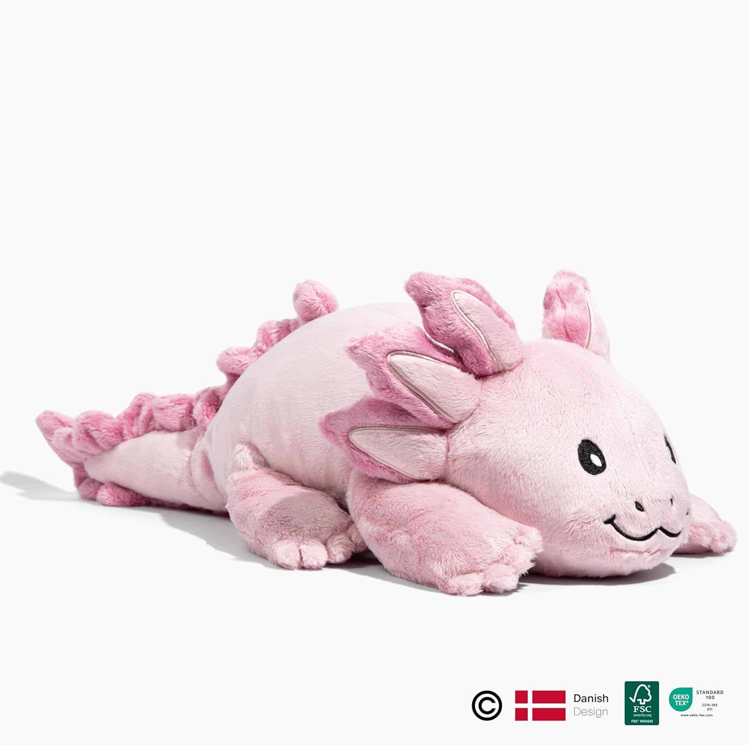 Brease 5 lb Unscented Weighted Pink Axolotl Dragon Stuffed Animal - Soft, Large Plush Toy for Comfort, Calm & Relaxation, Ideal Huggable Companion for Kids & Adults, Perfect Heavy Plushie for All Ages - Image 2