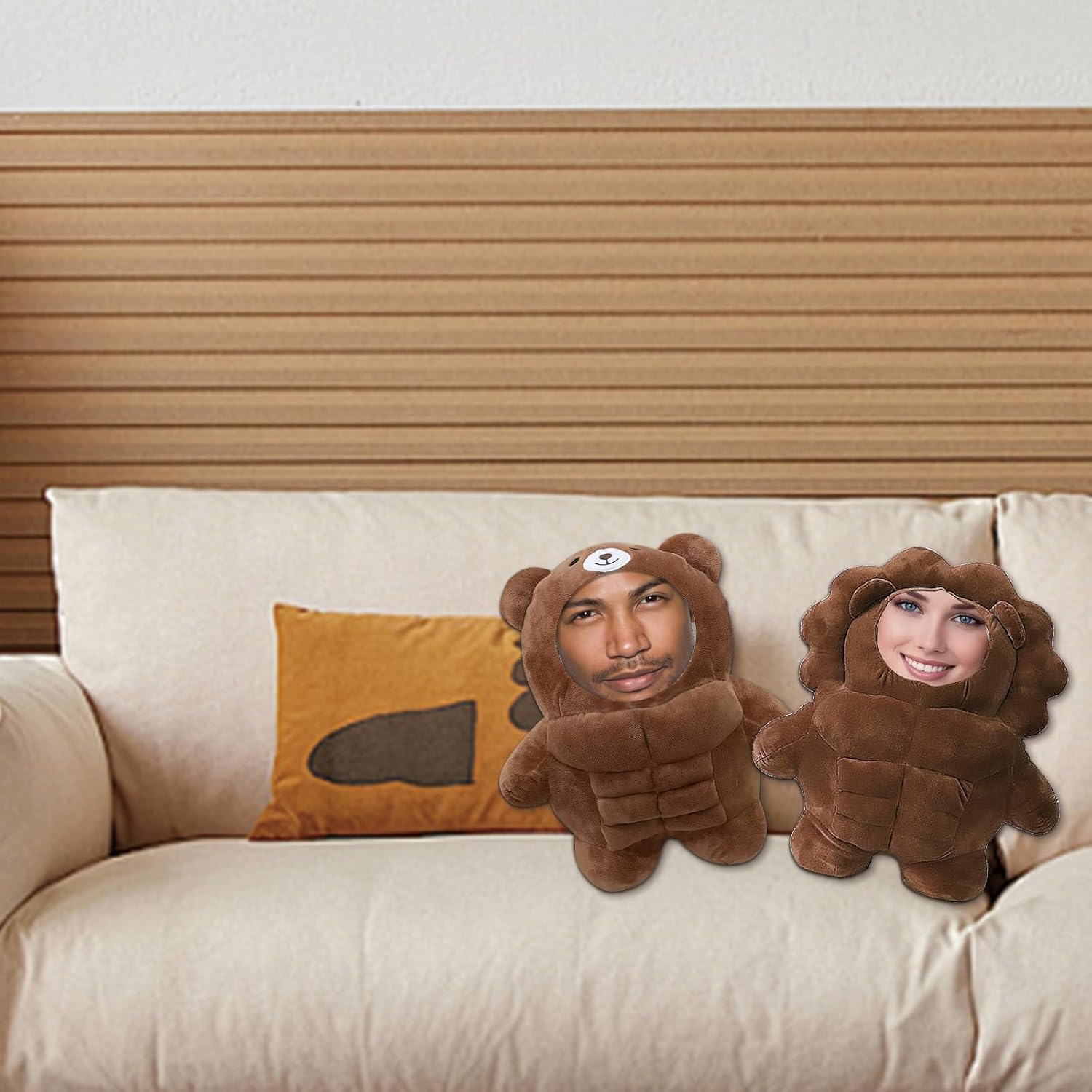 Personalized Muscle Bear Plush Toy, Customizable Your Face Photo Plush Toy - Fun Toy (11.8-19.6 inches) - Image 6