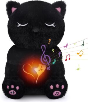 Breathing Cat Plush, Soothe Black C...