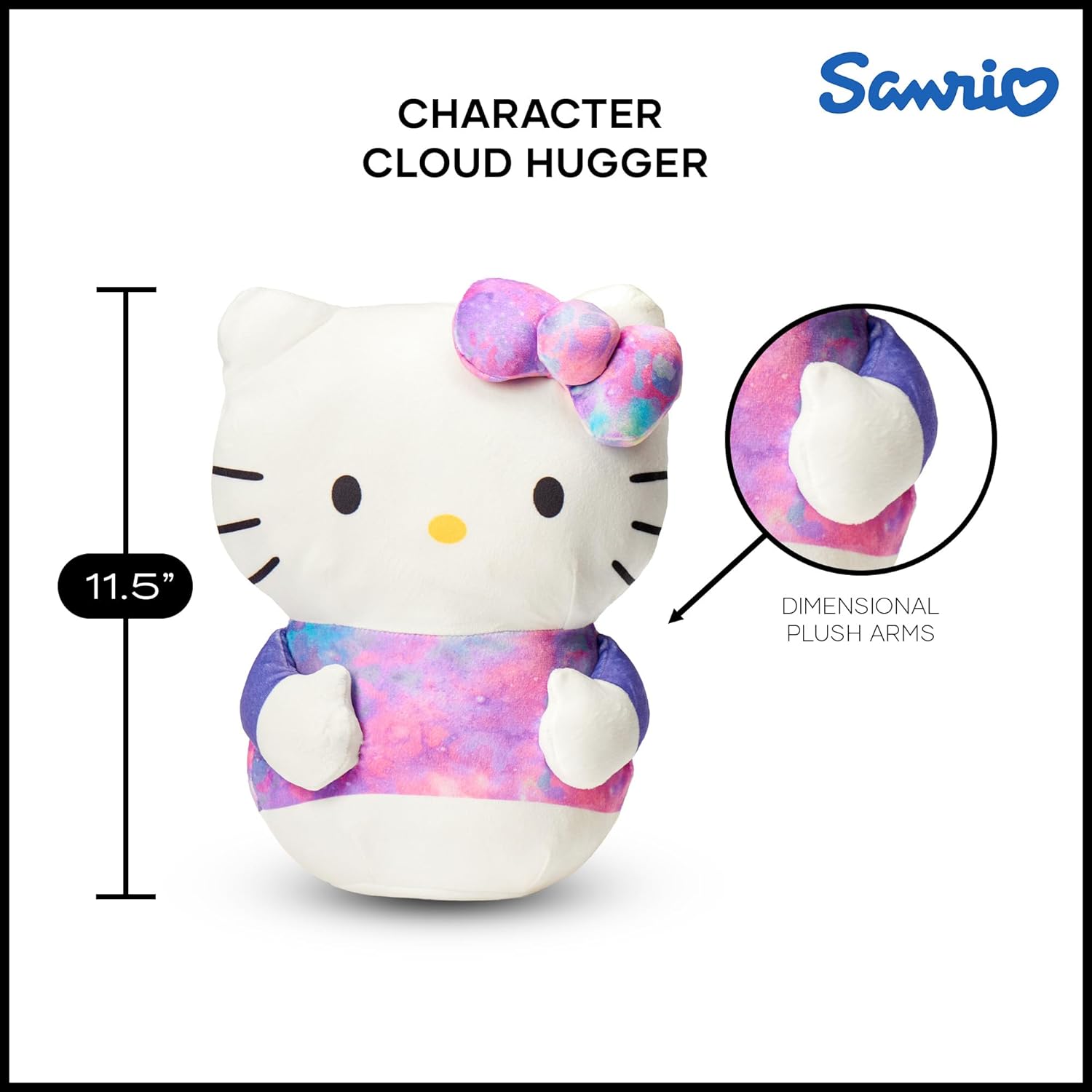 Sanrio Hello Kitty Cloud Hugger PiIlow, Pink Plush Character Shaped Design, Stuffed Animal for Girls and Boys, 11.5 Inches - Image 5