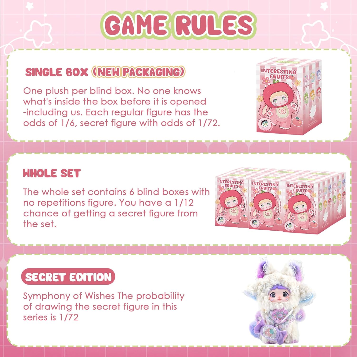 Blind Box Interesting Fruits Series Plush - 3 Expressions Adorable Mystery Plush Toys for Collectors - 7.1IN Random Surprise Doll with Unique Designs, 1PCS (Upgrade Packaging) - Image 2
