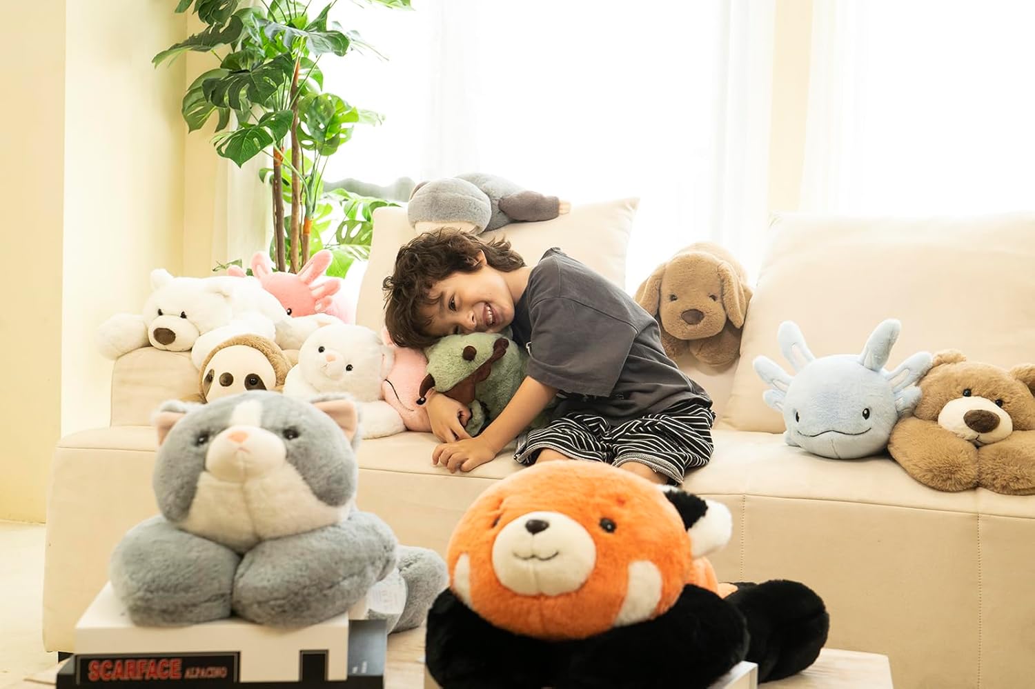 Niuniu Daddy Weighted Cat Stuffed Animals, 20 Inch 3.3 lbs Weighted Plushies, Heavy Calming Body Pillow for Sleeping, Sensory Lying Lap Pad Toy Huggable Gift for Kids and Adults - Image 3
