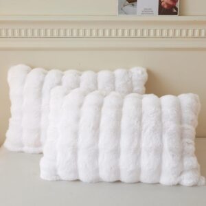 LIFEREVO 2 Pack Fluffy Faux Rabbit ...