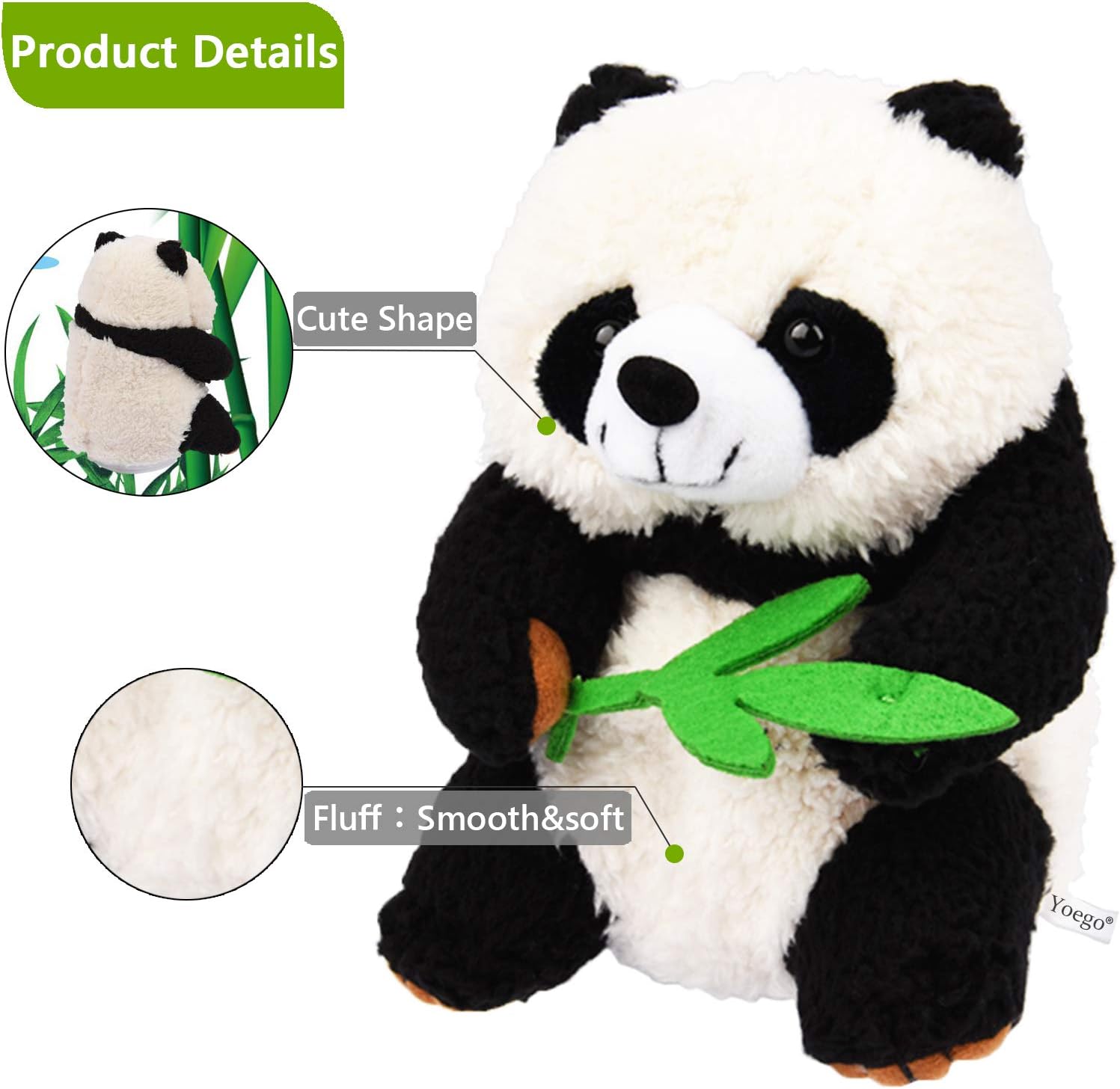 Talking Toy, Plush Panda Cute Sound Effects with Repeats Your Said Voice, Best Buddy for Kids Gift - Image 2
