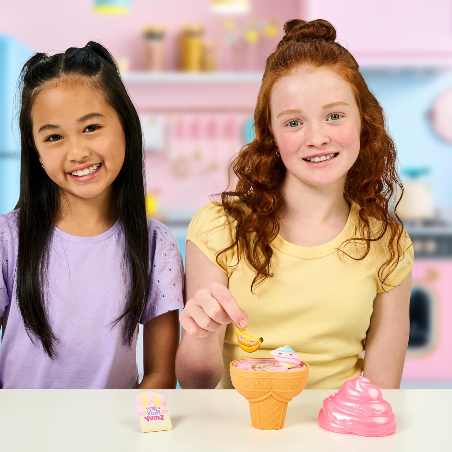 Cookeez Makery Yum Yumz Twin Pack, Full of Fun and Full of Yum! Add Ingredients & Discover 2 Super-Cute Scented Surprise Plush Pets Inside an Ice Cream Cone You Can Customize - Styles May Vary - Image 8