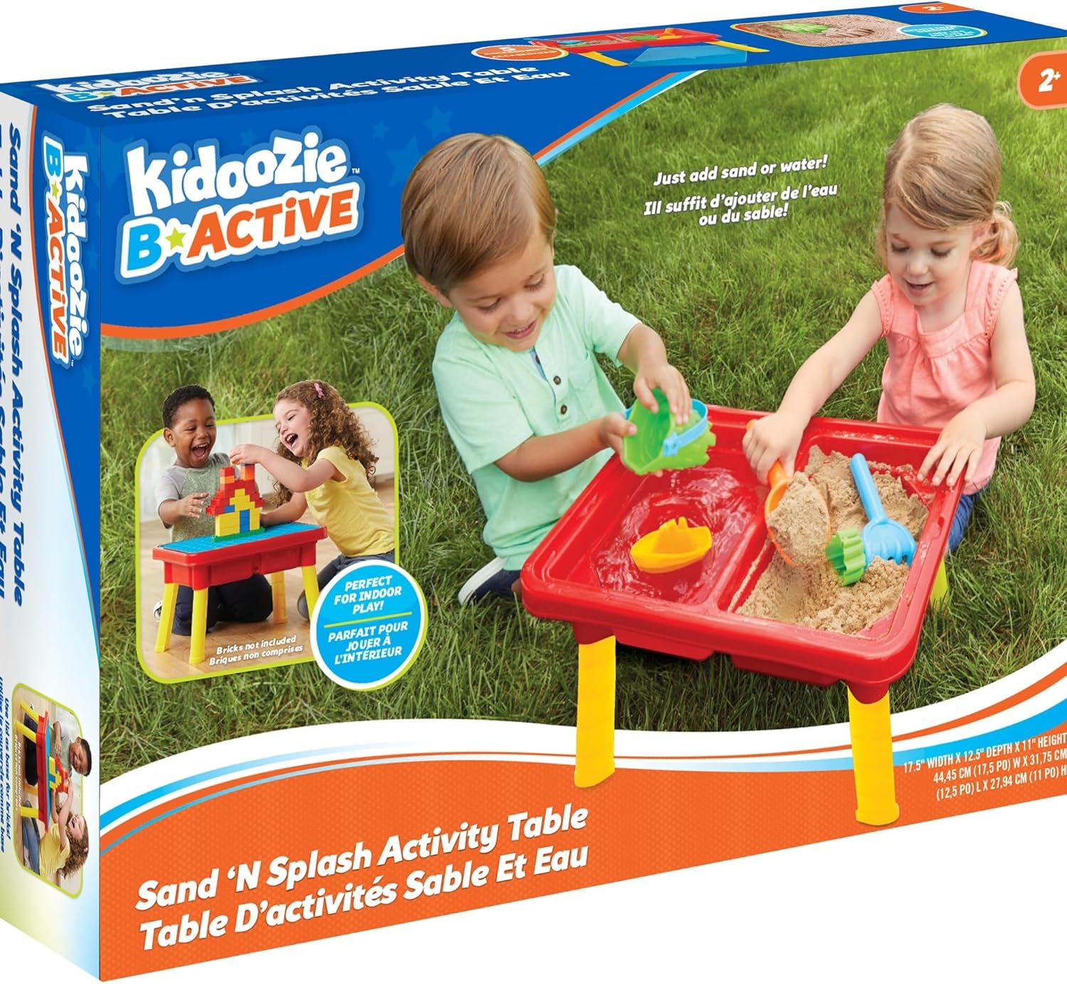 Toddler Sensory Kids Table with Lid | Sensory Bin | Kidoozie | Mega Block Compatible Lid | Indoor Outdoor Use , Red, G02521 17 x 12.5 x 11 inches - Image 12