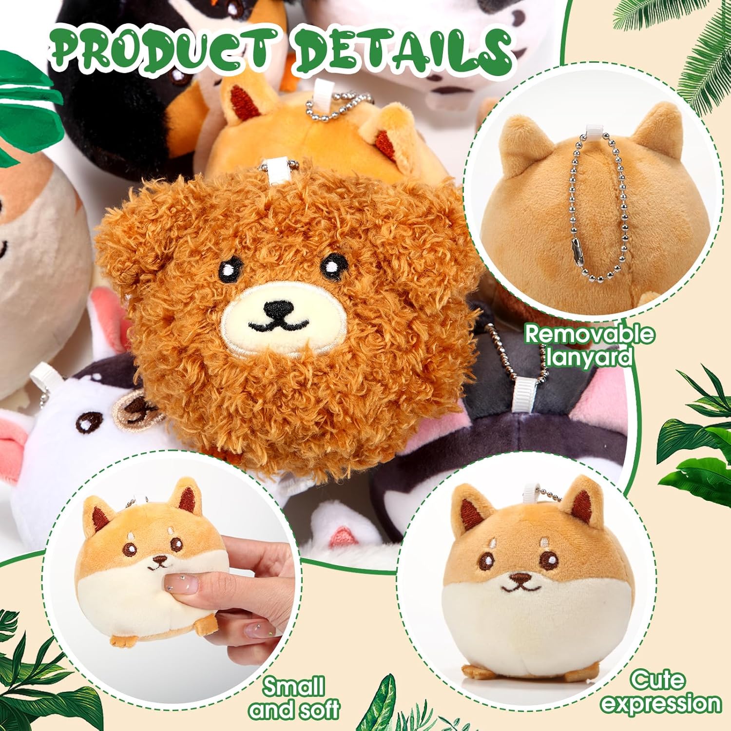 Libima 9 Pcs Mini Stuffed Animals Bulk Adopt a Pet Party Favors 3.15 Inch Small Plushies Cute Ornaments Toys for Baby Shower Birthday Gift Bags Fillers Basket Stuffers(Puppy) - Image 2