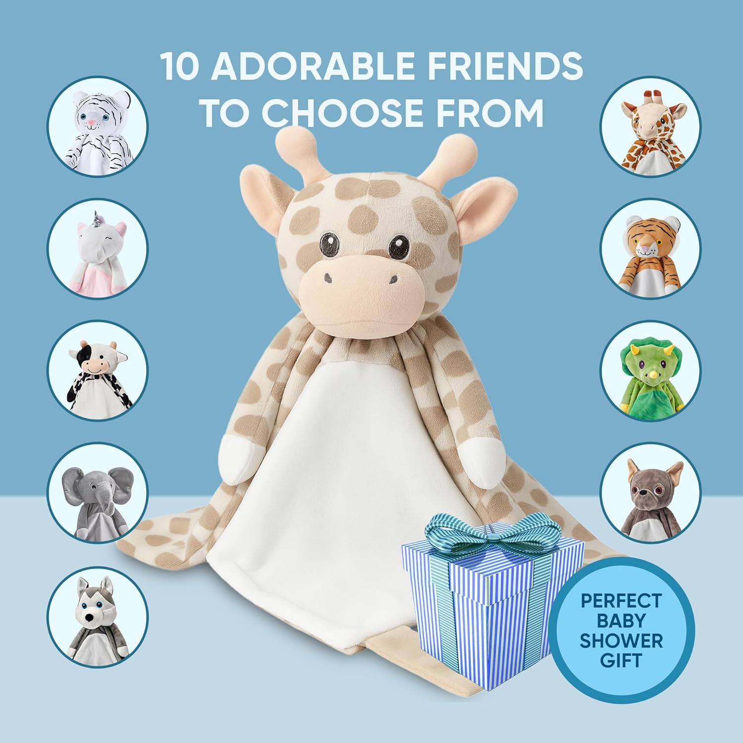 Love By Emi 4 in 1 Baby Lullaby Sleep Soother Toy - Stuffed Animal Sound Machine & Pacifier Holder | Heartbeat White Noise & Music | Plush Giraffe Lovey Sleep Aid Security Blanket (0-3 Years) - Image 7