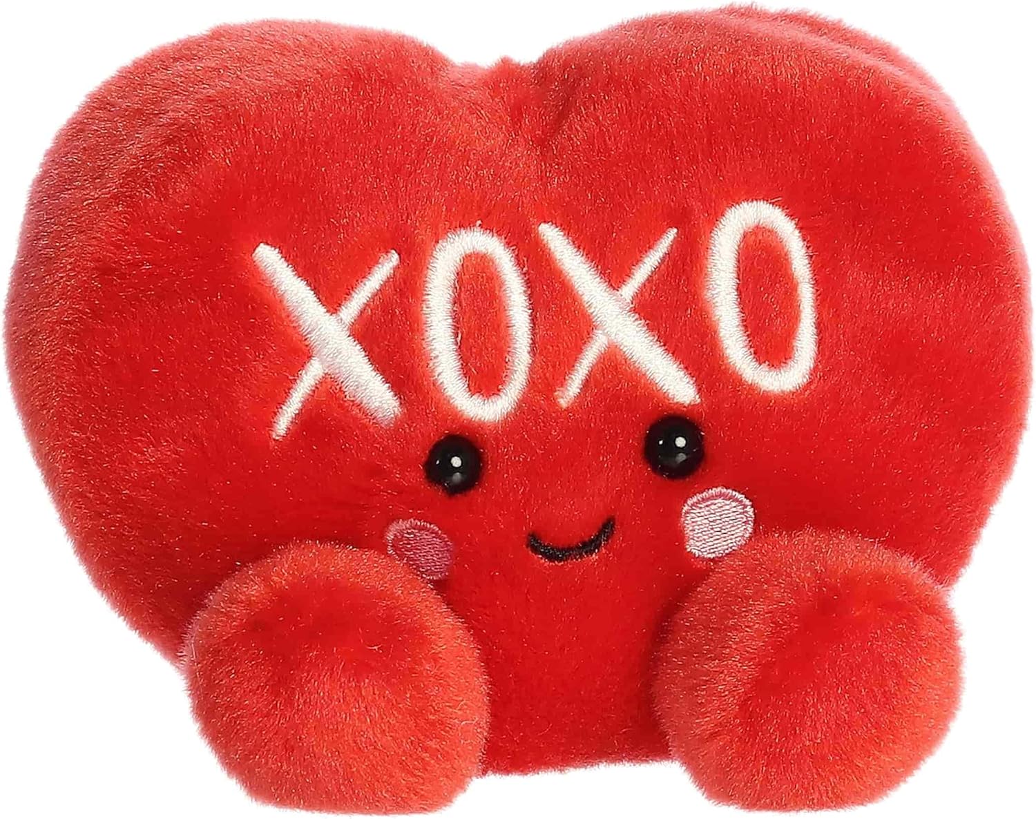 Aurora Adorable Palm Pals XOXO Candy Heart Stuffed Animal - Fun Seasonal Plush For Kids and Adult Collectors - Perfect for Decorating Rooms and Valentine's Day - Red 5 Inches - Image 2