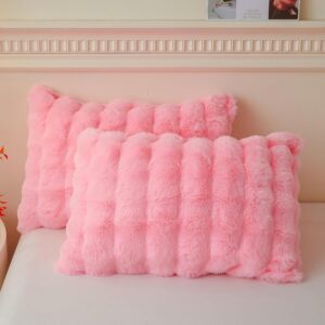 LIFEREVO Pack of 2 Fluffy Faux Rabb...