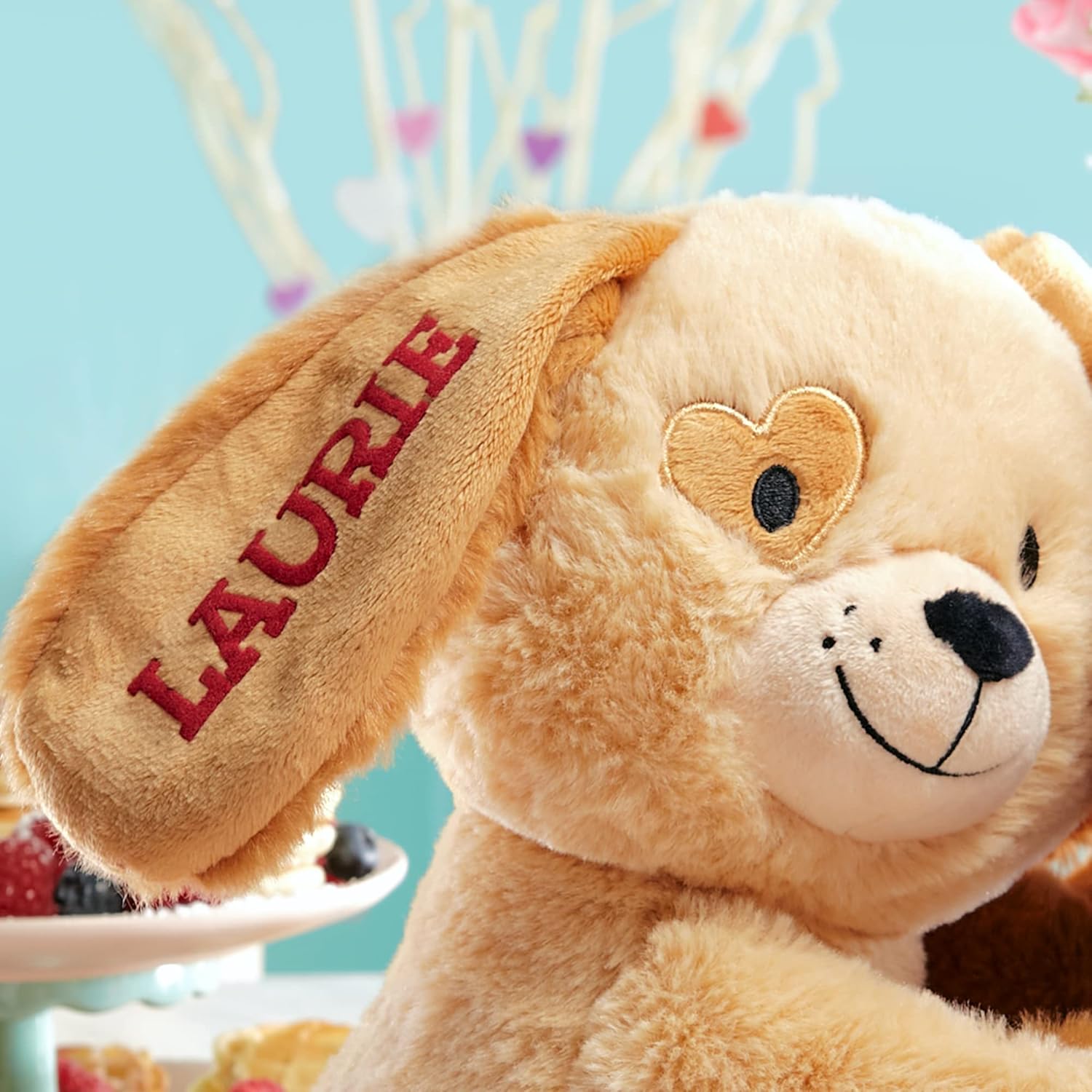 Let's Make Memories Personalized Hugging Plush Puppies - Valentines Day - for Couples or Kids - for Him - for Her - Amor - Te Amo - Puppy Love - Dog Stuffed Animal - Image 4