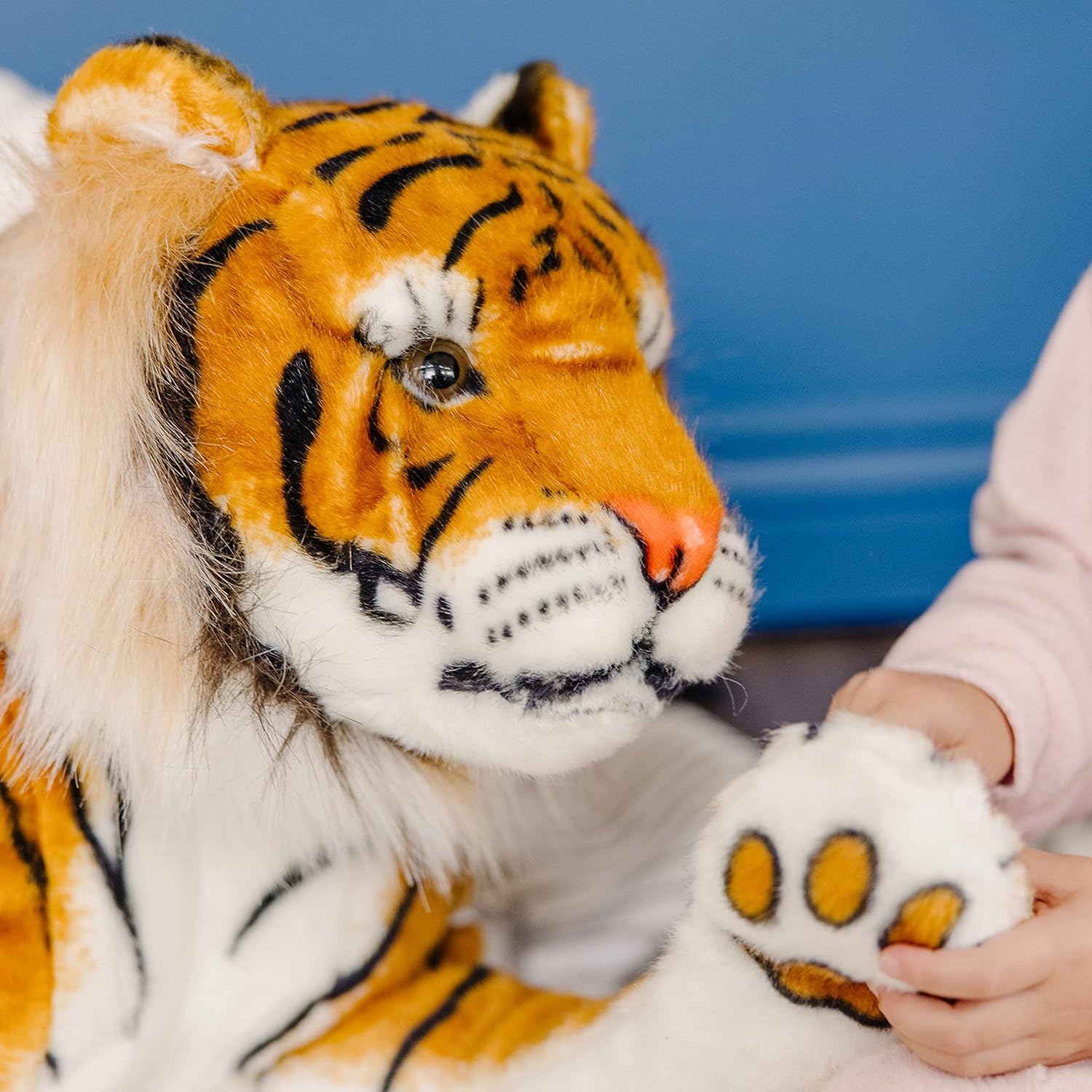 Melissa & Doug Giant Tiger - Lifelike Stuffed Animal (Over 5 feet Long) - Image 9
